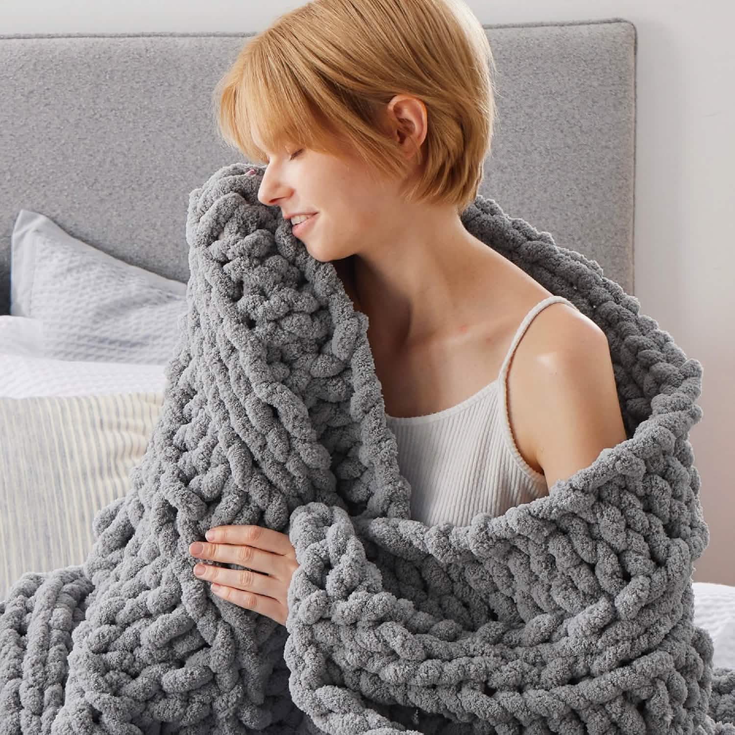 GentleSoft® Chunky Knit Chenille Blanket