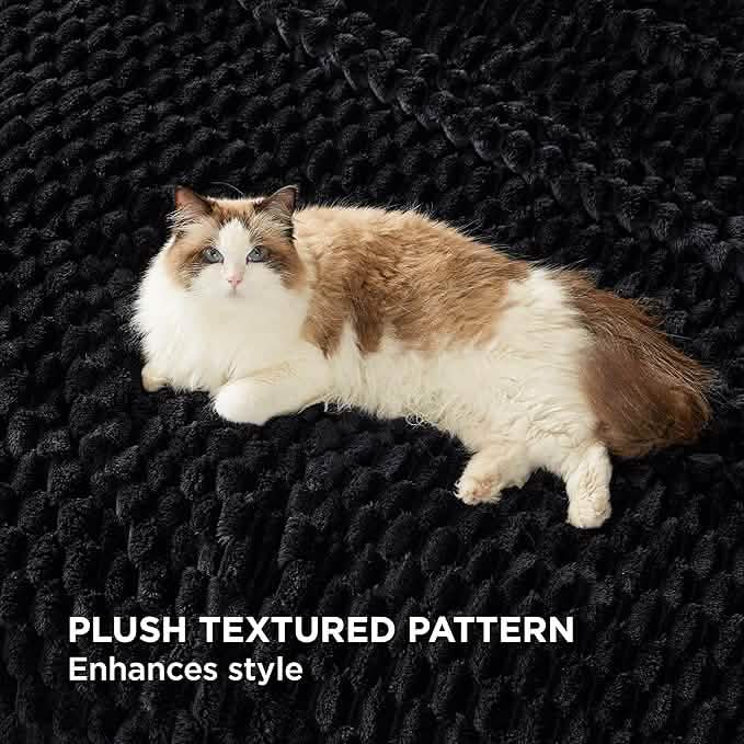 GentleSoft® Textured Bubble Flannel Fleece Blanket