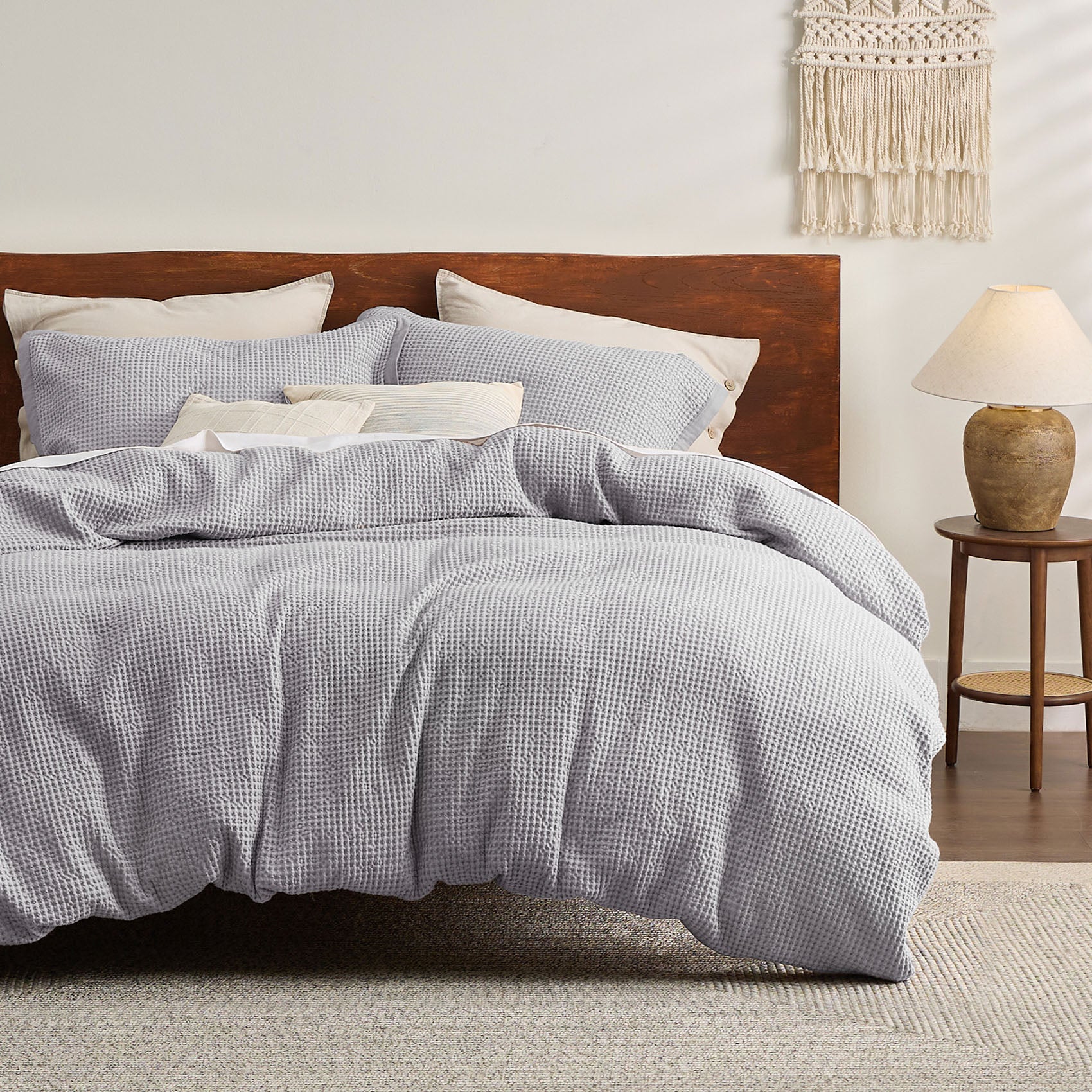 GentleSoft® Cotton Waffle Weave Duvet Cover Set