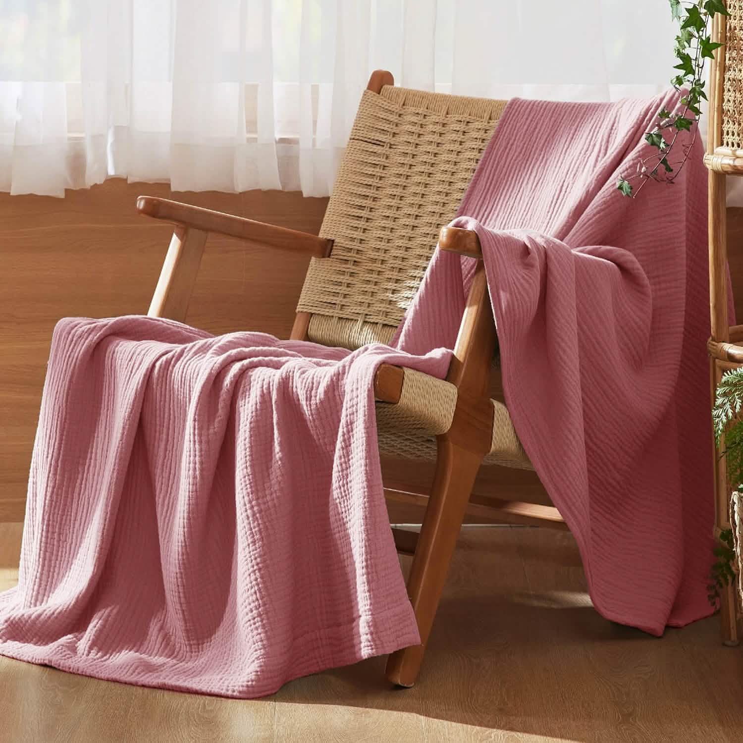 GentleSoft® 100% Cotton Gauze Spring Throw Blanket