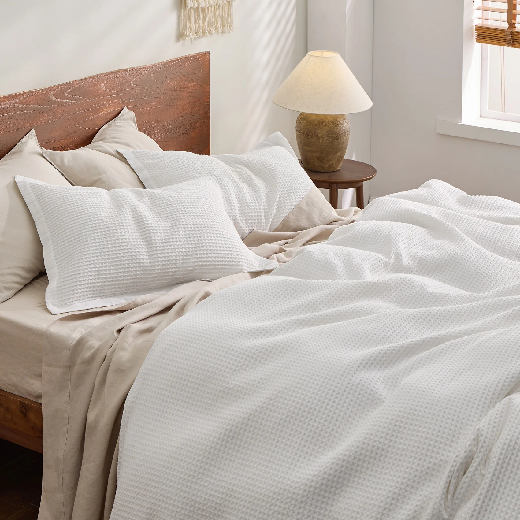 GentleSoft® Cotton Waffle Weave Duvet Cover Set