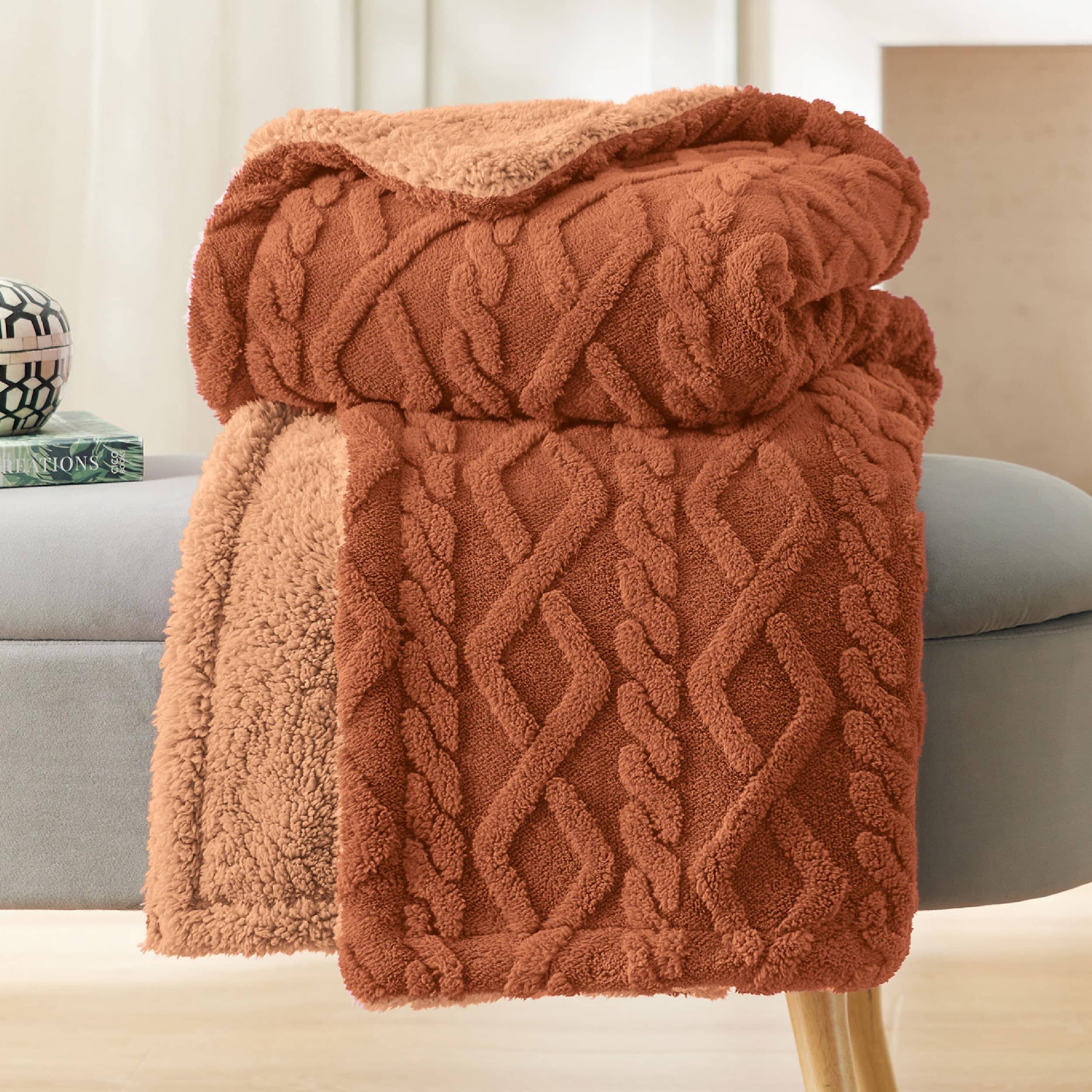 GentleSoft® Sherpa Throw Blanket For Couch