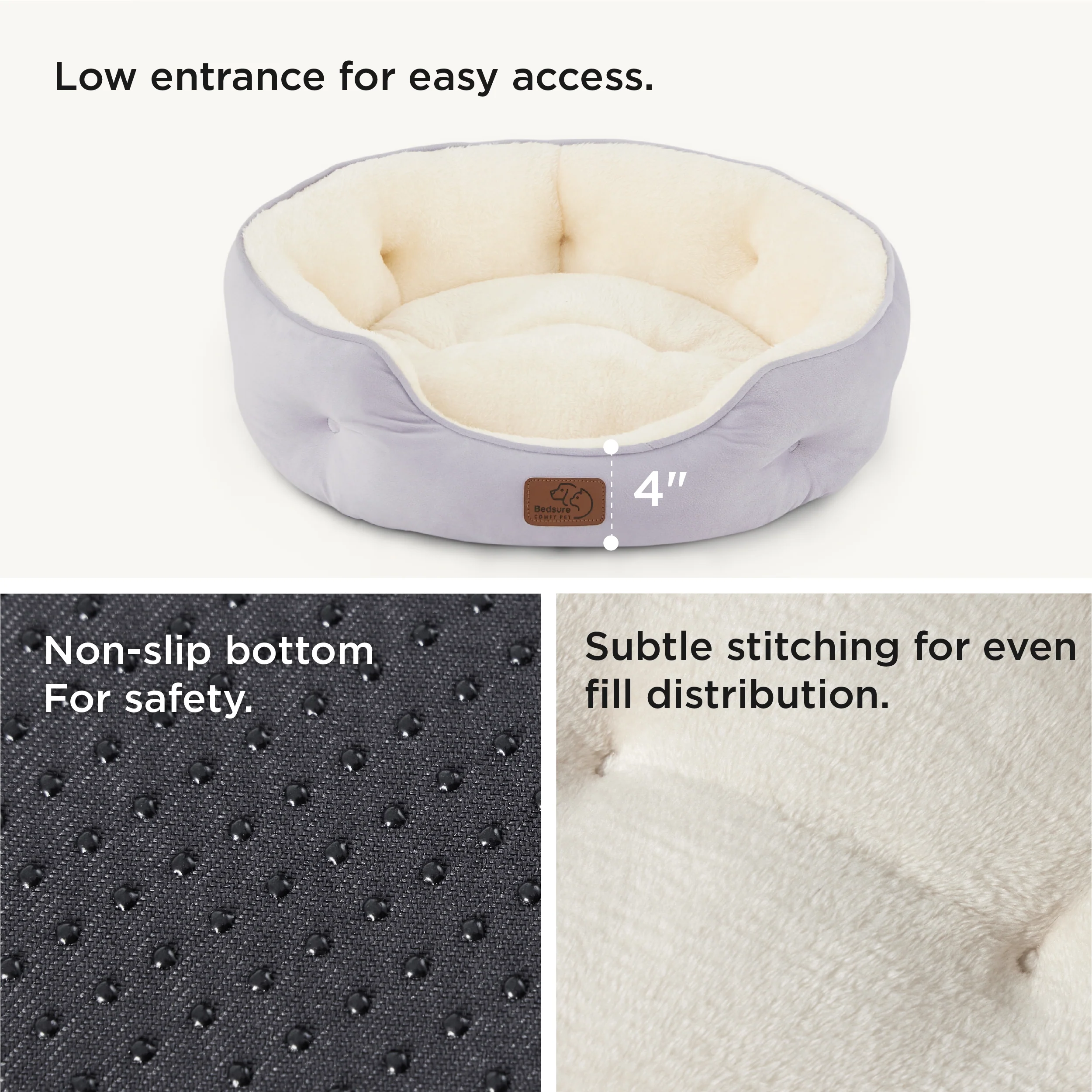 Solid Round Pet Bed