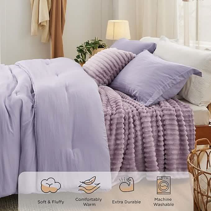 GentleSoft® Checkered Comforter Set Striped