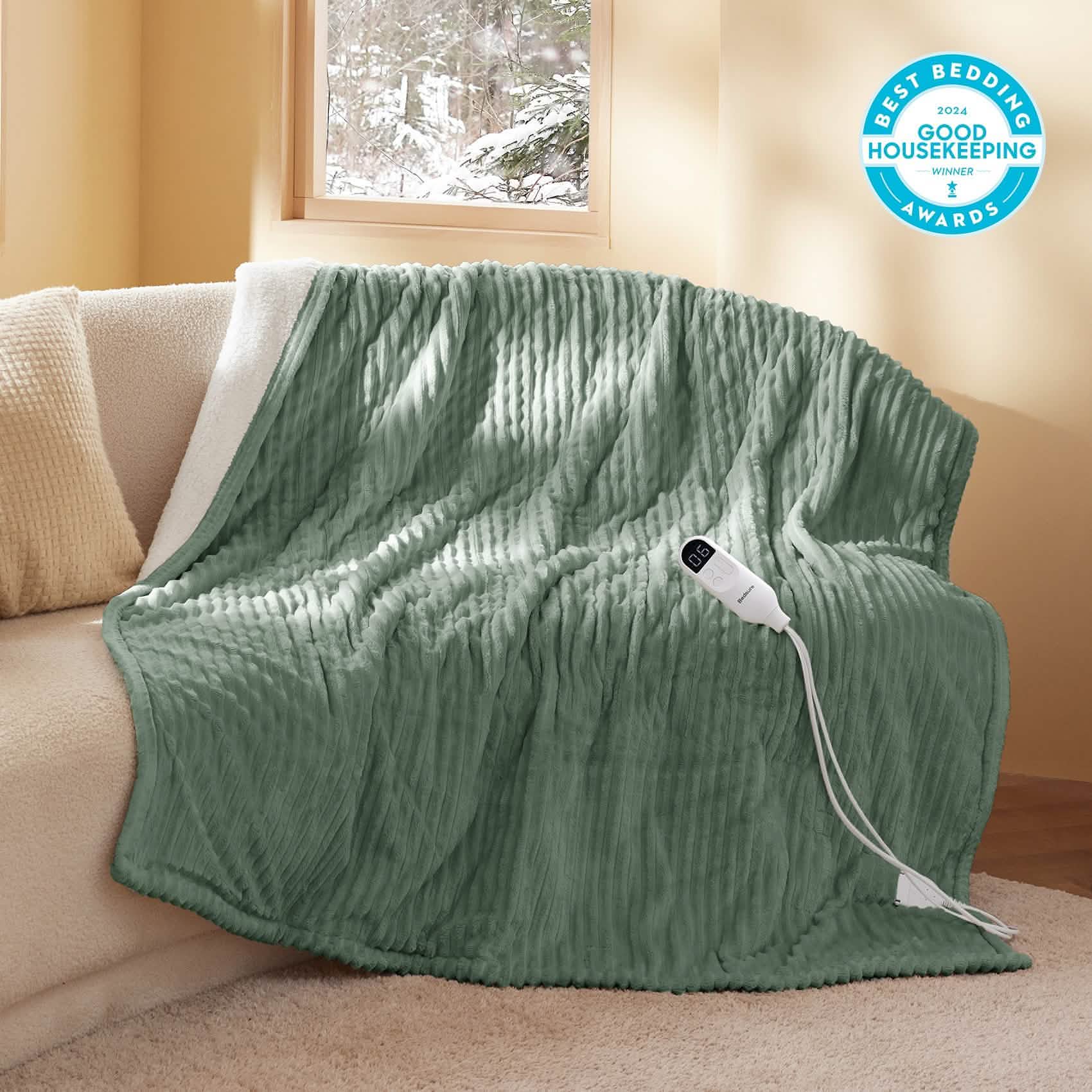 GentleSoft® Ribbed Heated Blanket