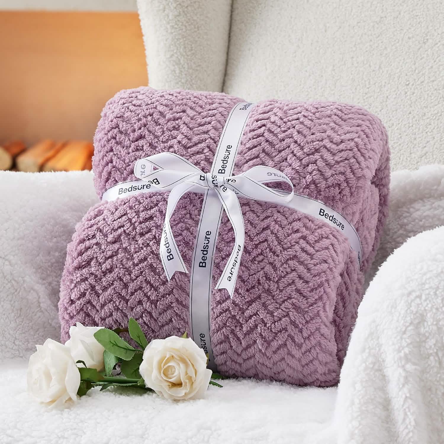 GentleSoft® Chevron Sherpa Fleece Blanket