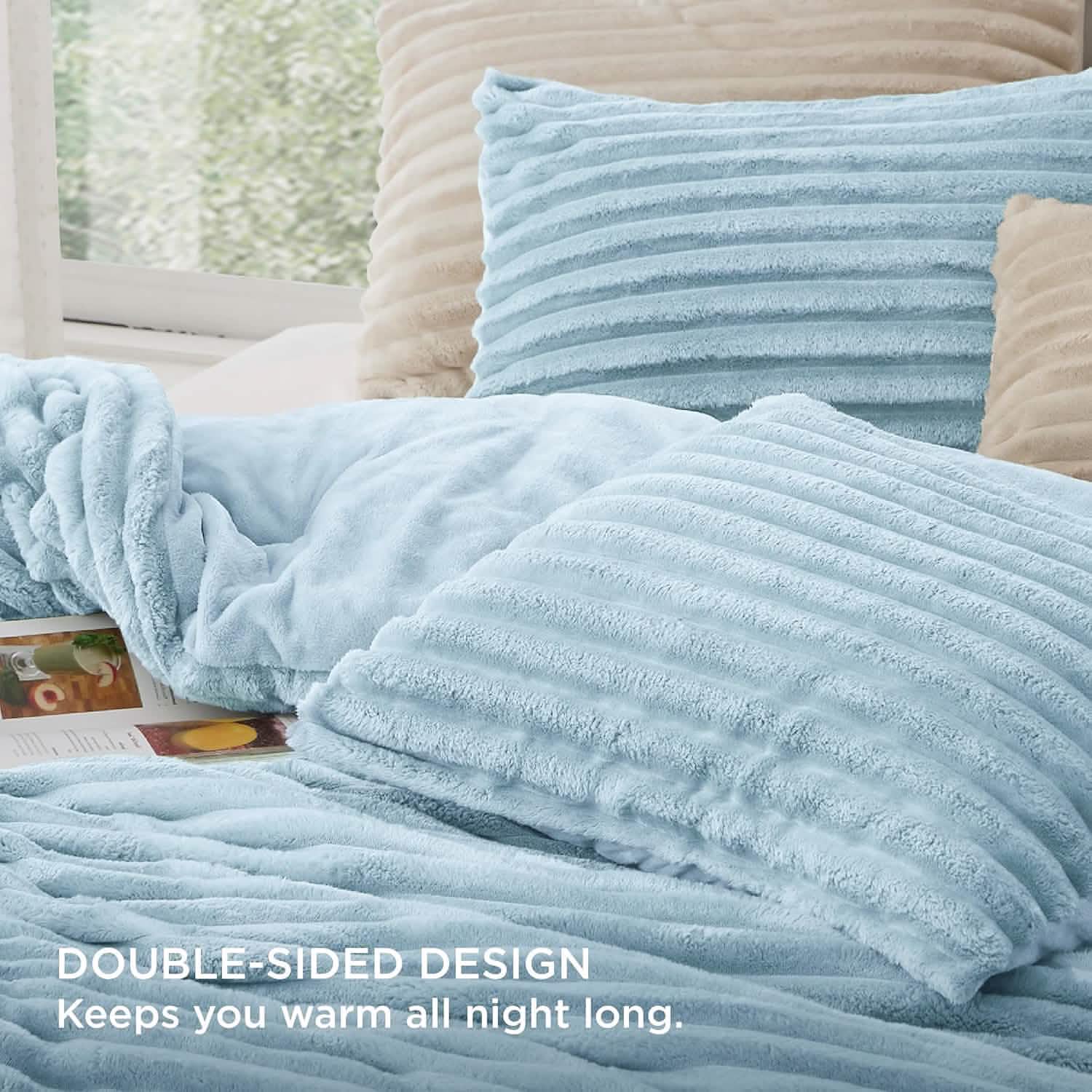 GentleSoft® Striped Flannel Comforter Set
