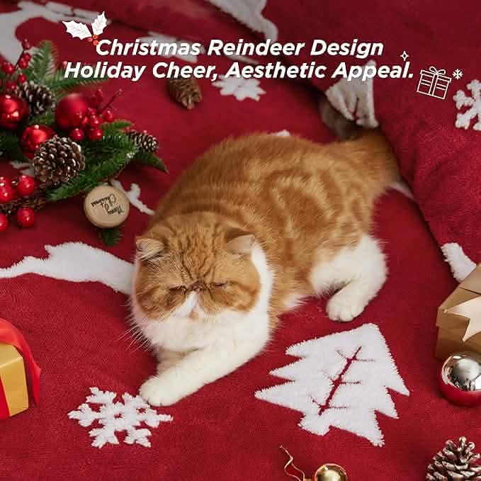 GentleSoft® Snowflake Comforter Set Red