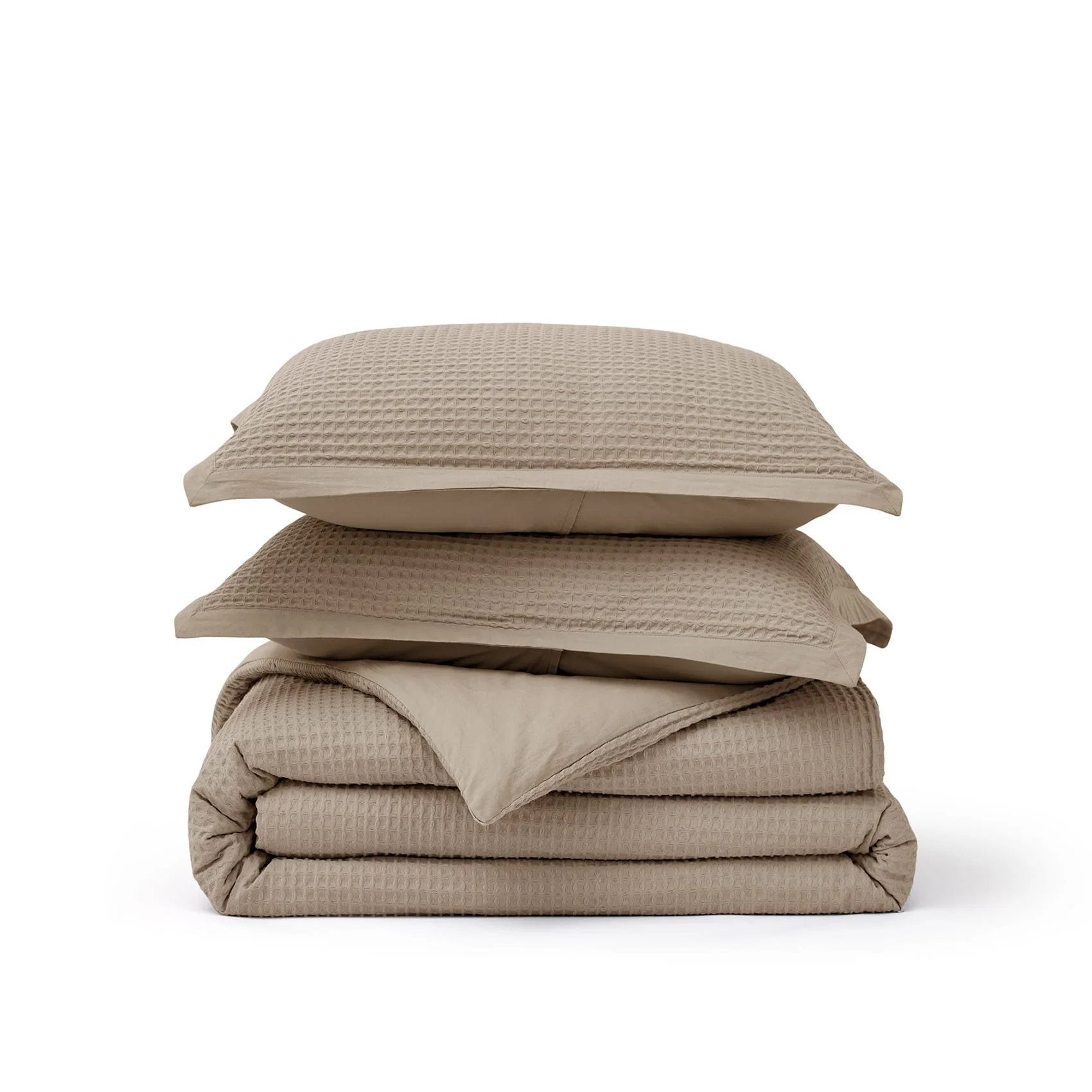 GentleSoft® Cotton Waffle Weave Duvet Cover Set