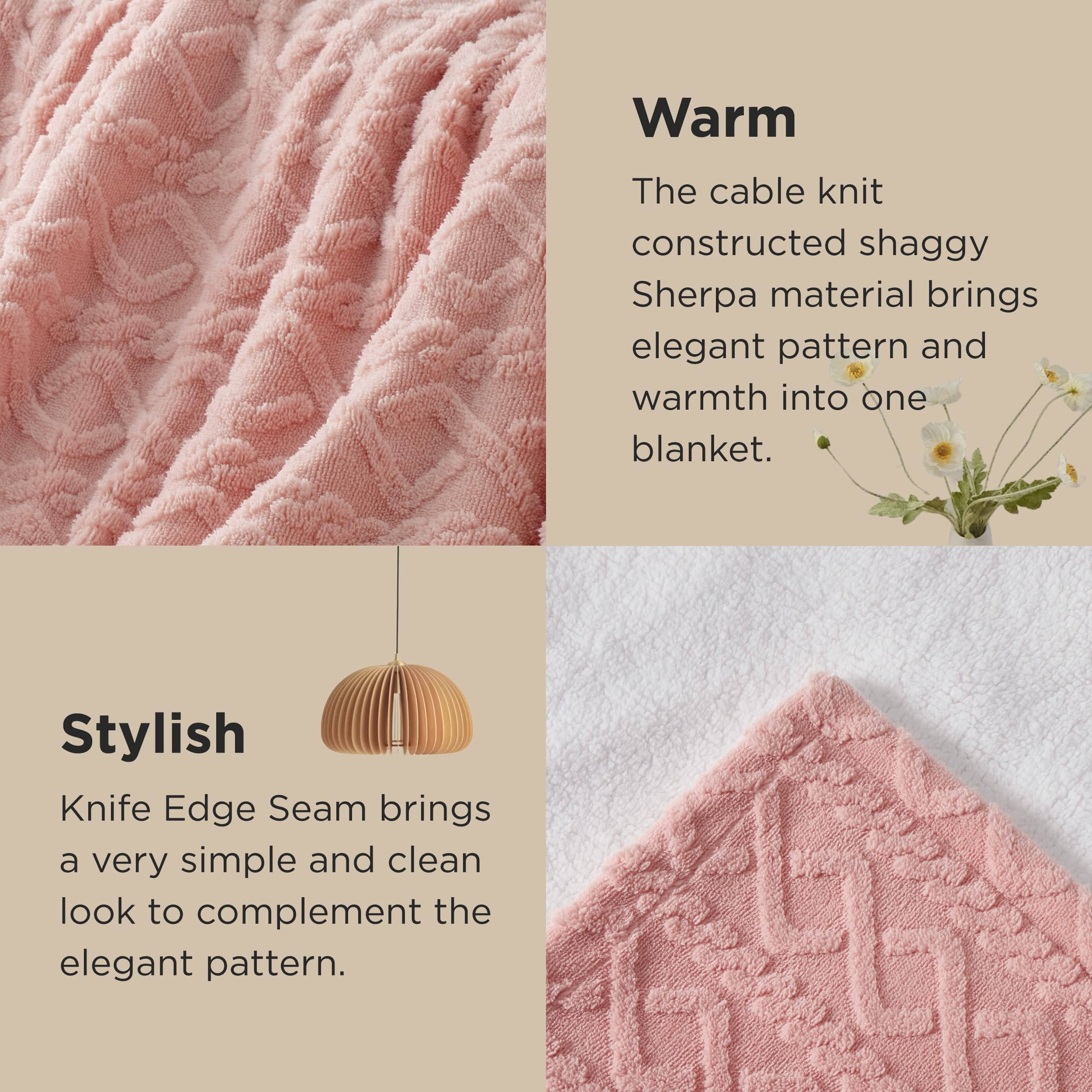 GentleSoft® Sherpa Throw Blanket For Couch