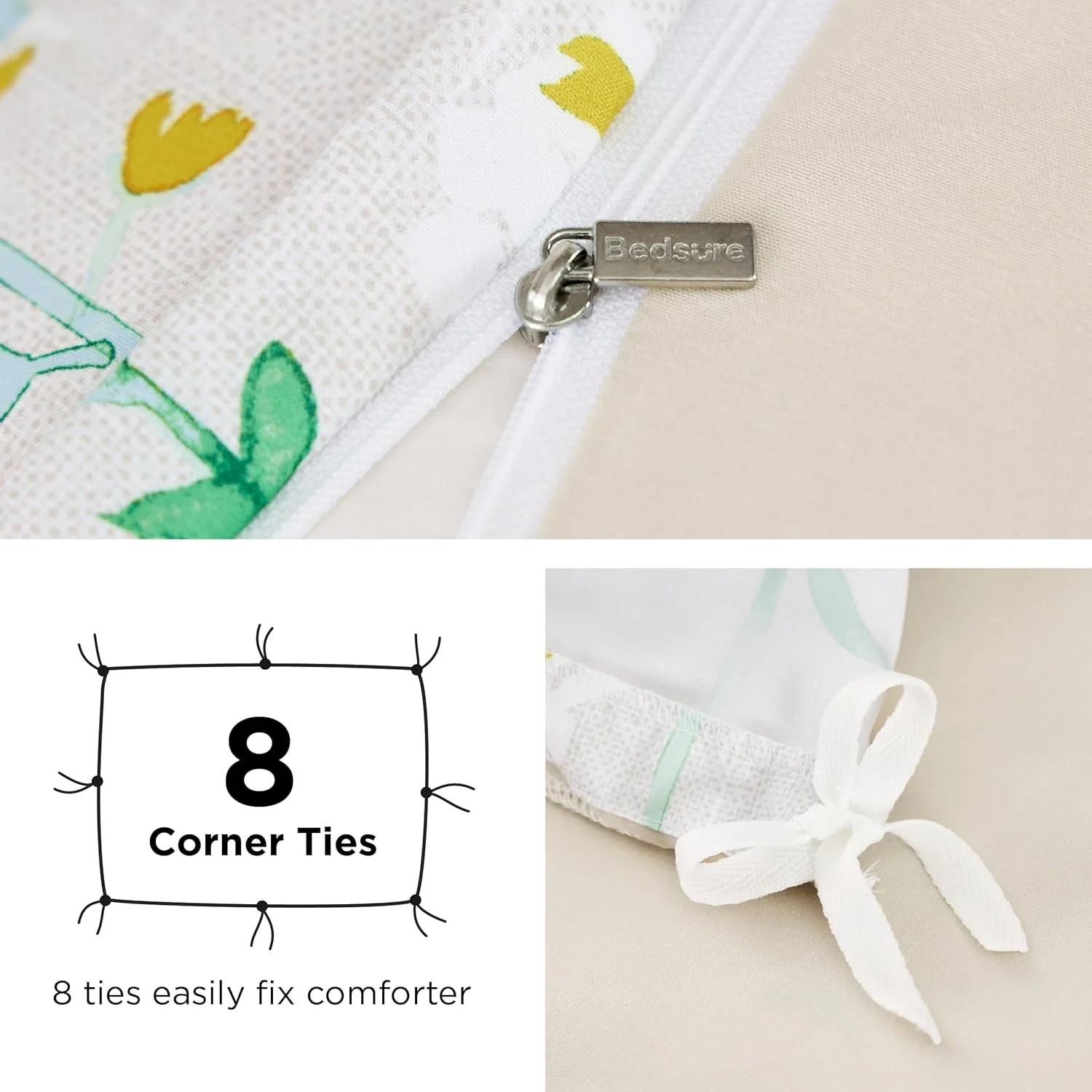 GentleSoft® Reversible Beige Duvet Cover Set