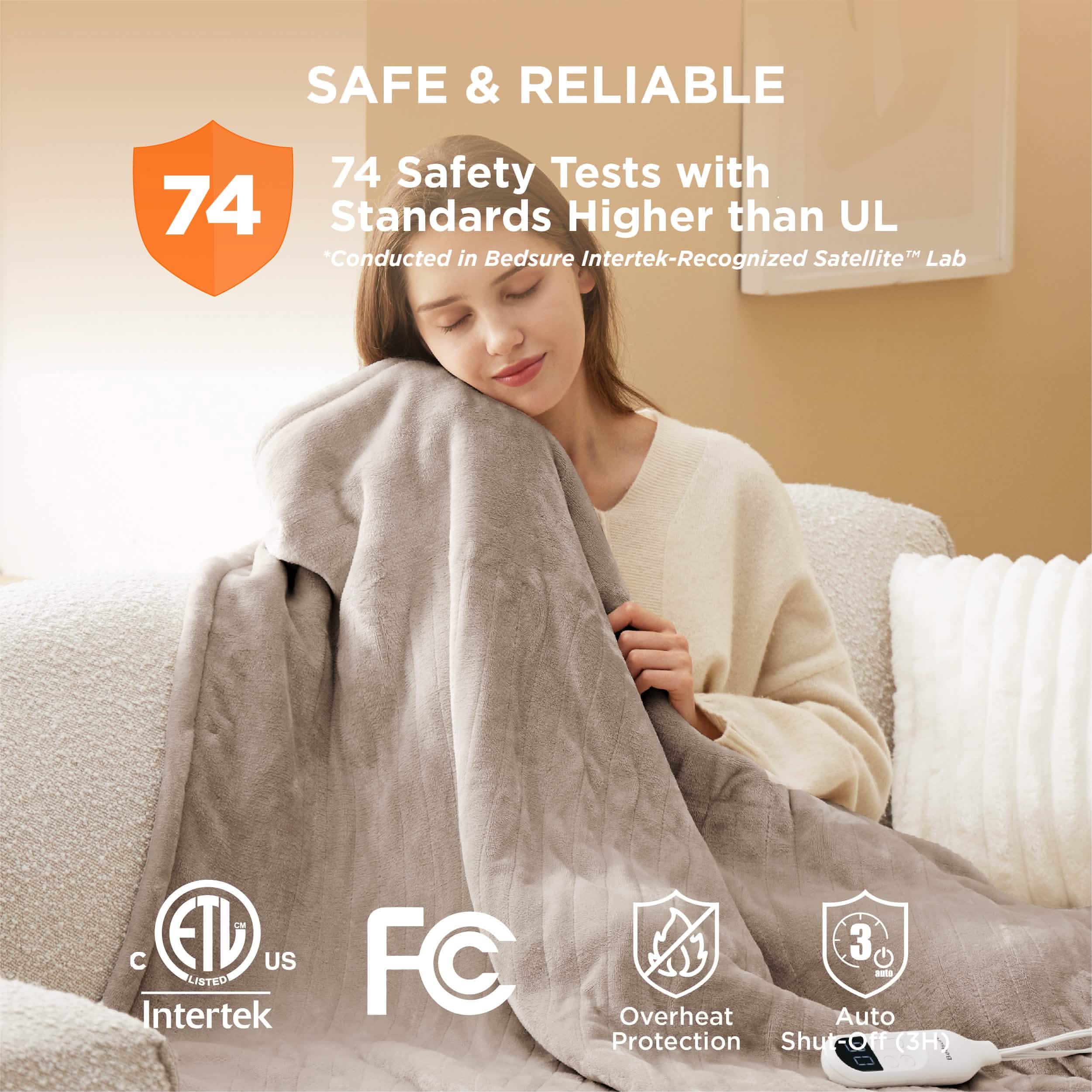 GentleSoft® Solid Flannel Heated Blanket