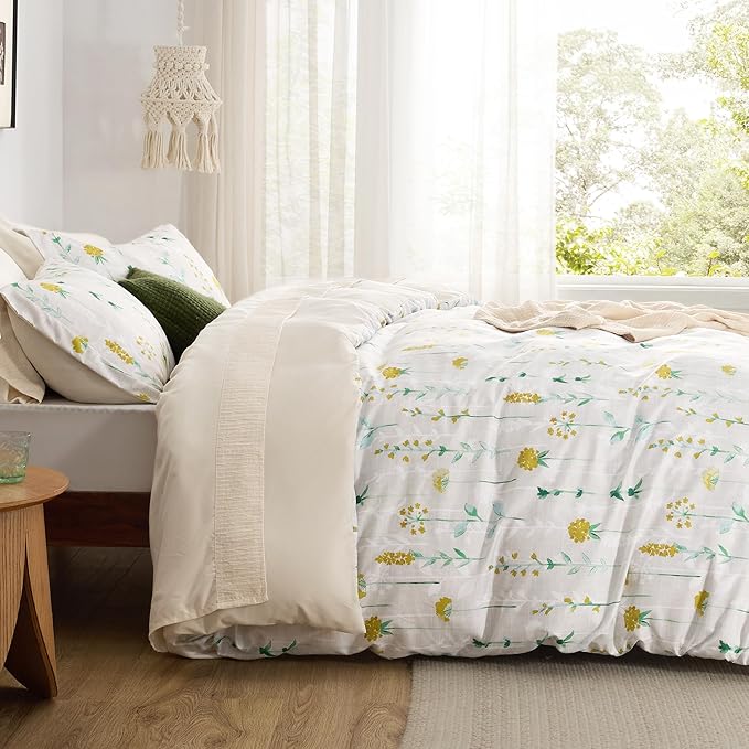 GentleSoft® Reversible Beige Duvet Cover Set