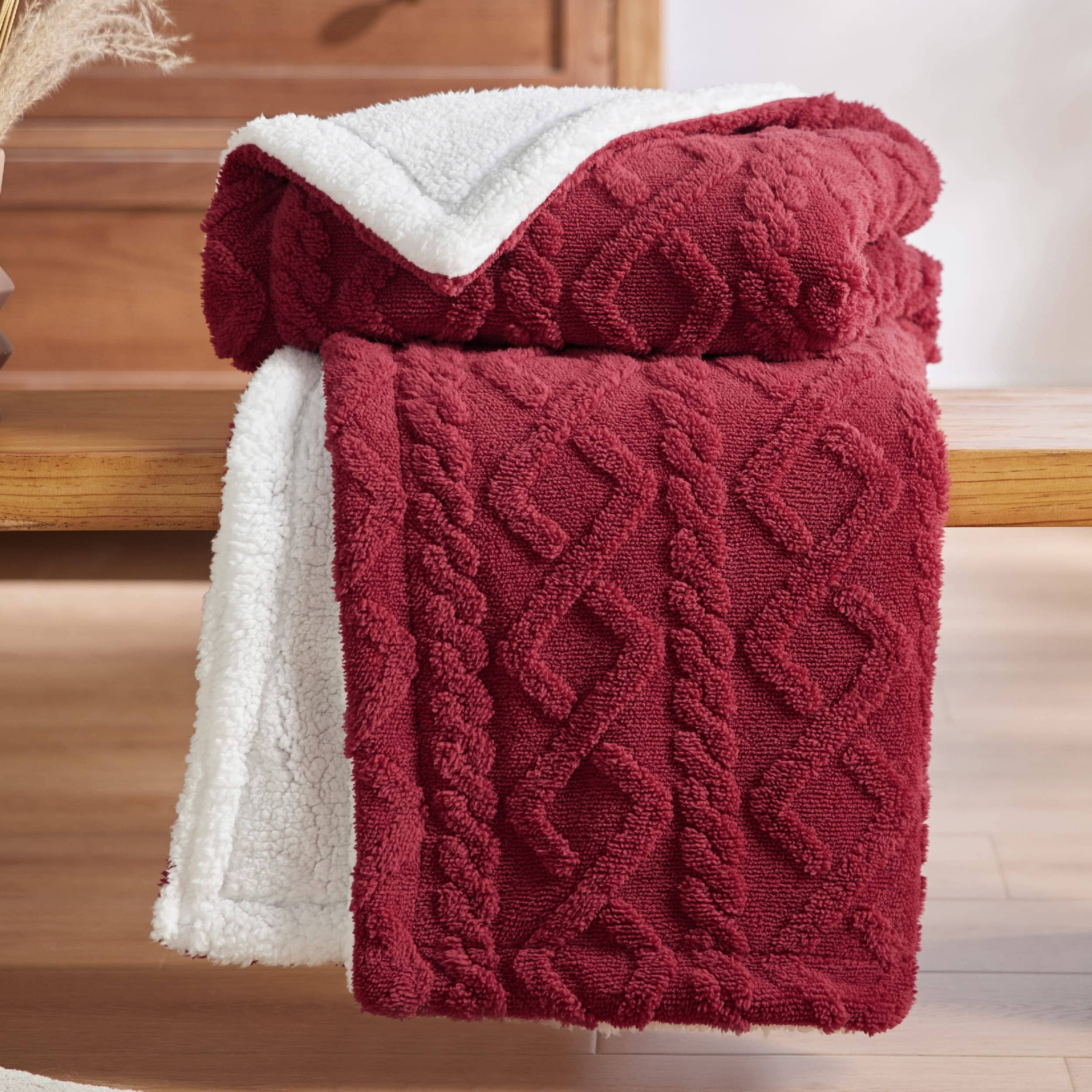 GentleSoft® Sherpa Throw Blanket For Couch
