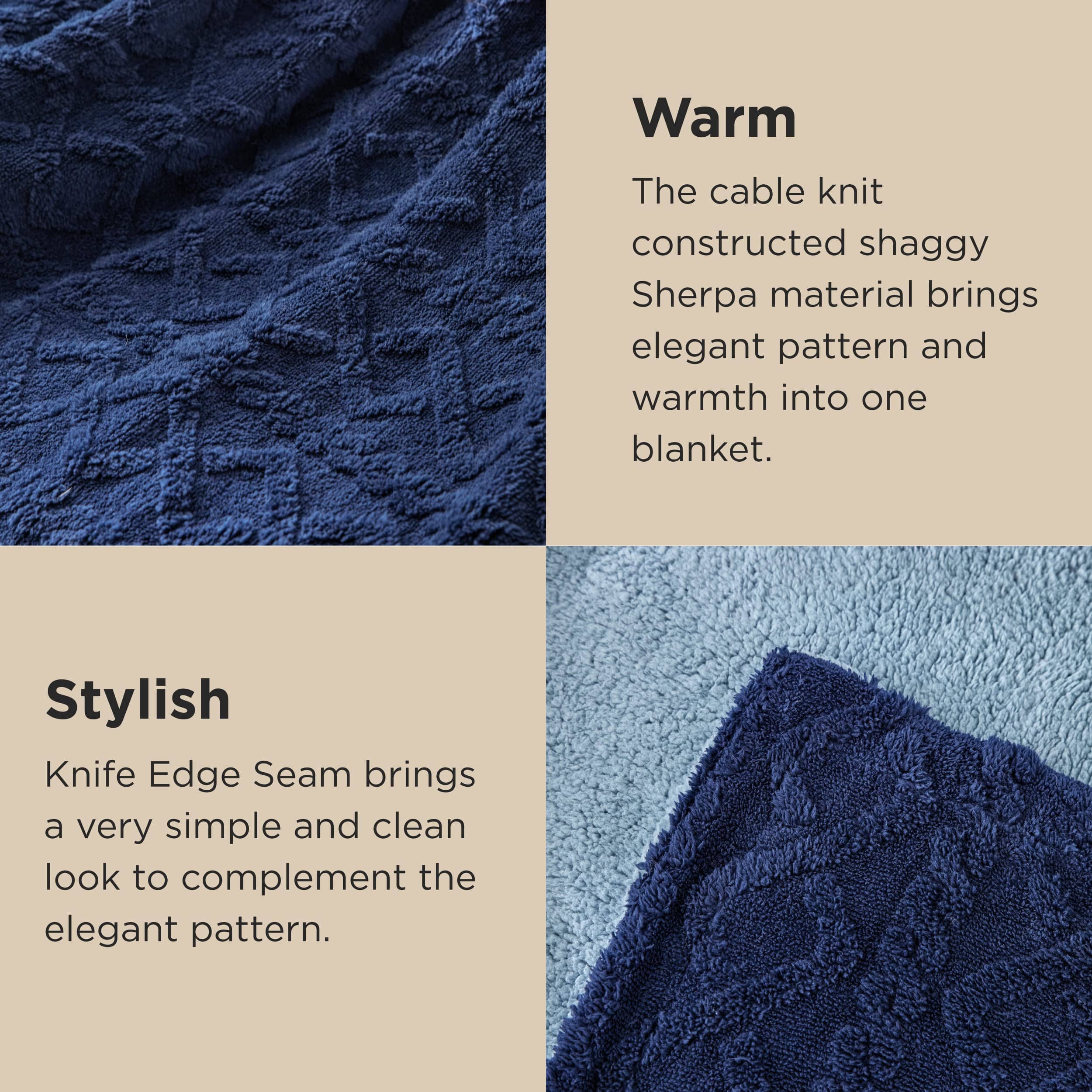 GentleSoft® Sherpa Throw Blanket For Couch