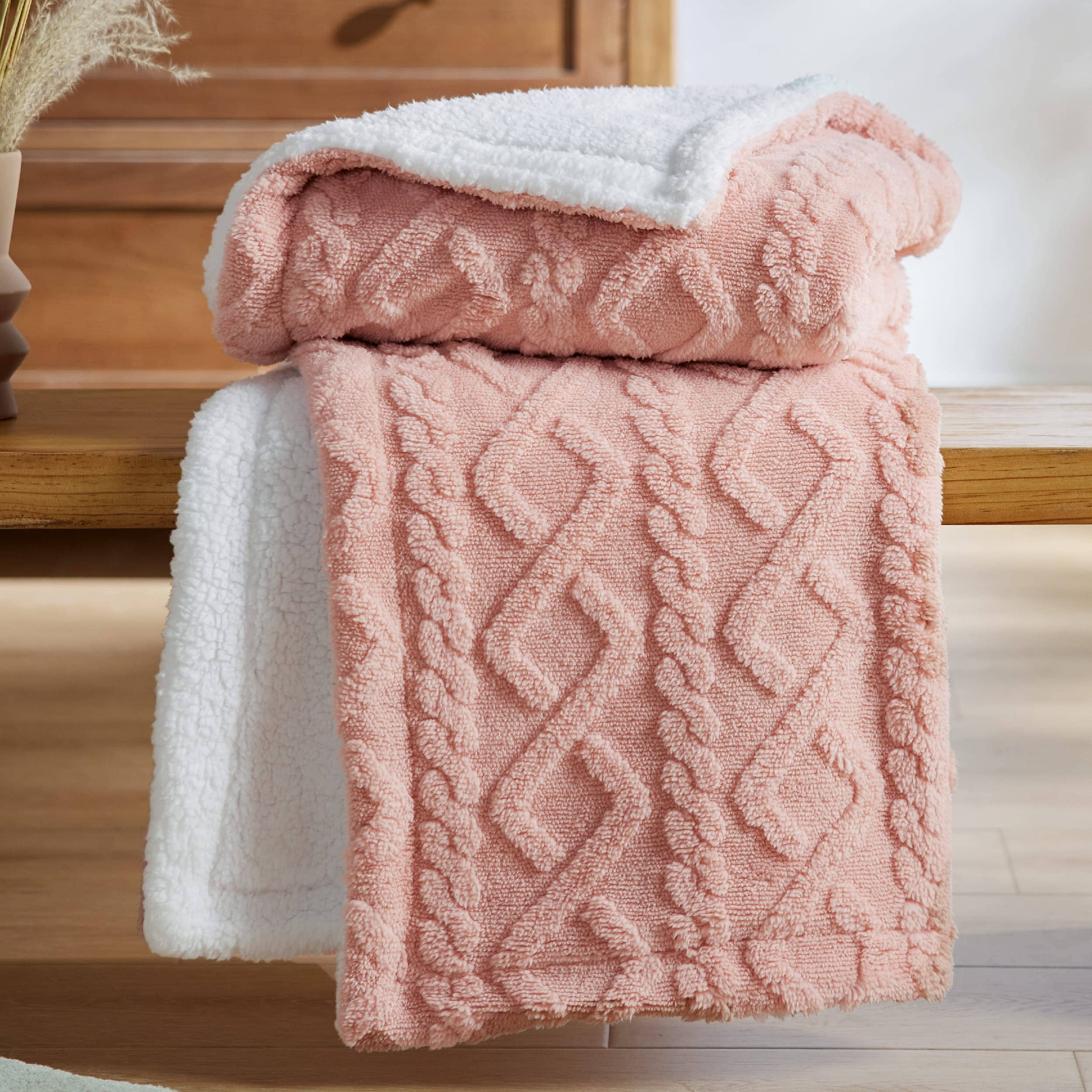 GentleSoft® Sherpa Throw Blanket For Couch