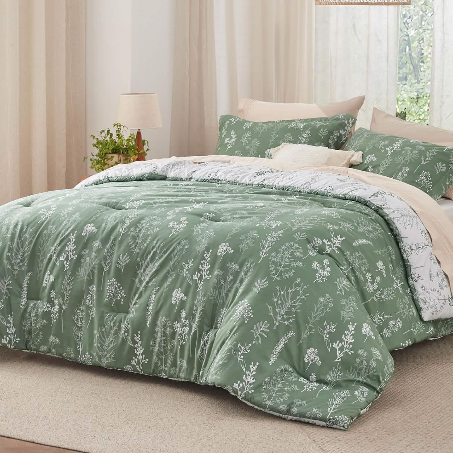 GentleSoft® Reversible Floral Print Comforter Set-2