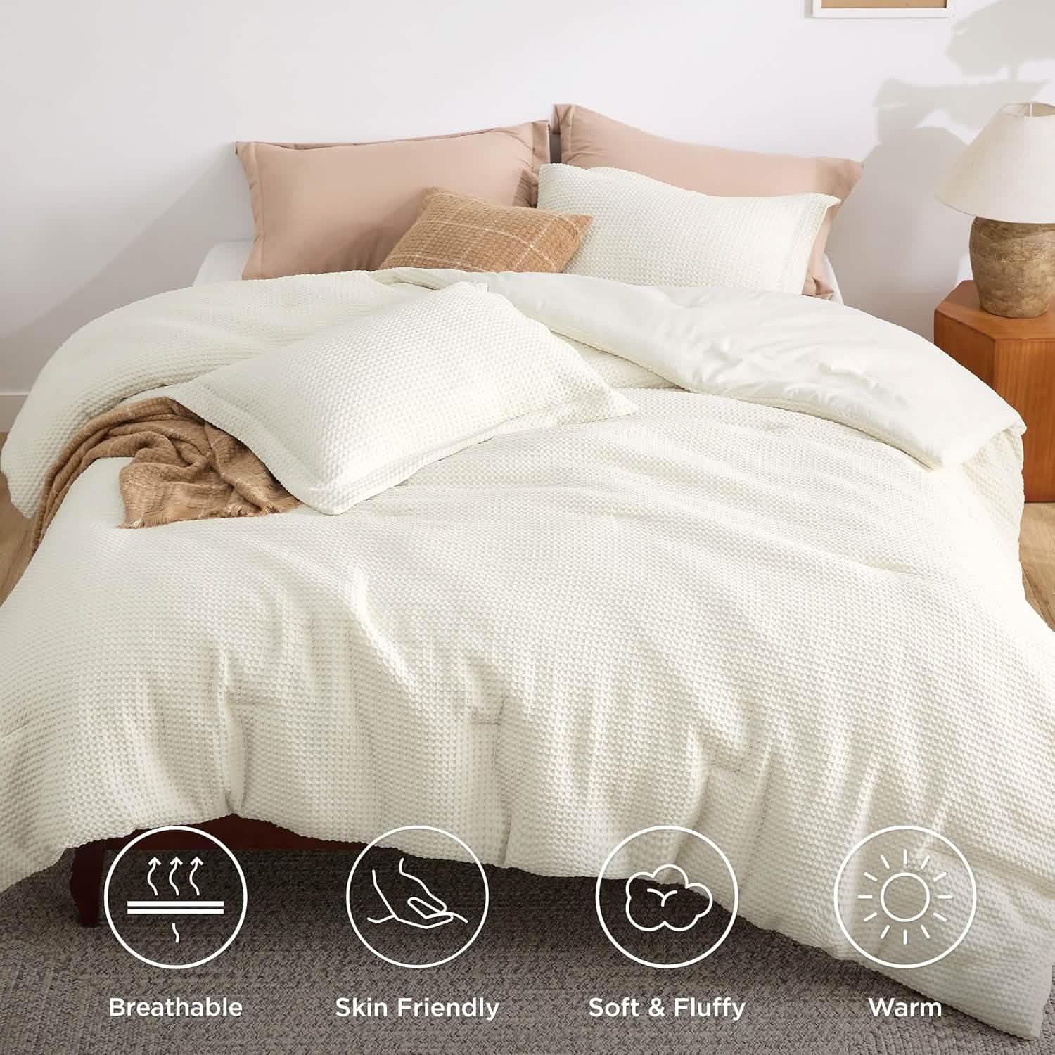 GentleSoft® Classic Waffle Weave Comforter Set
