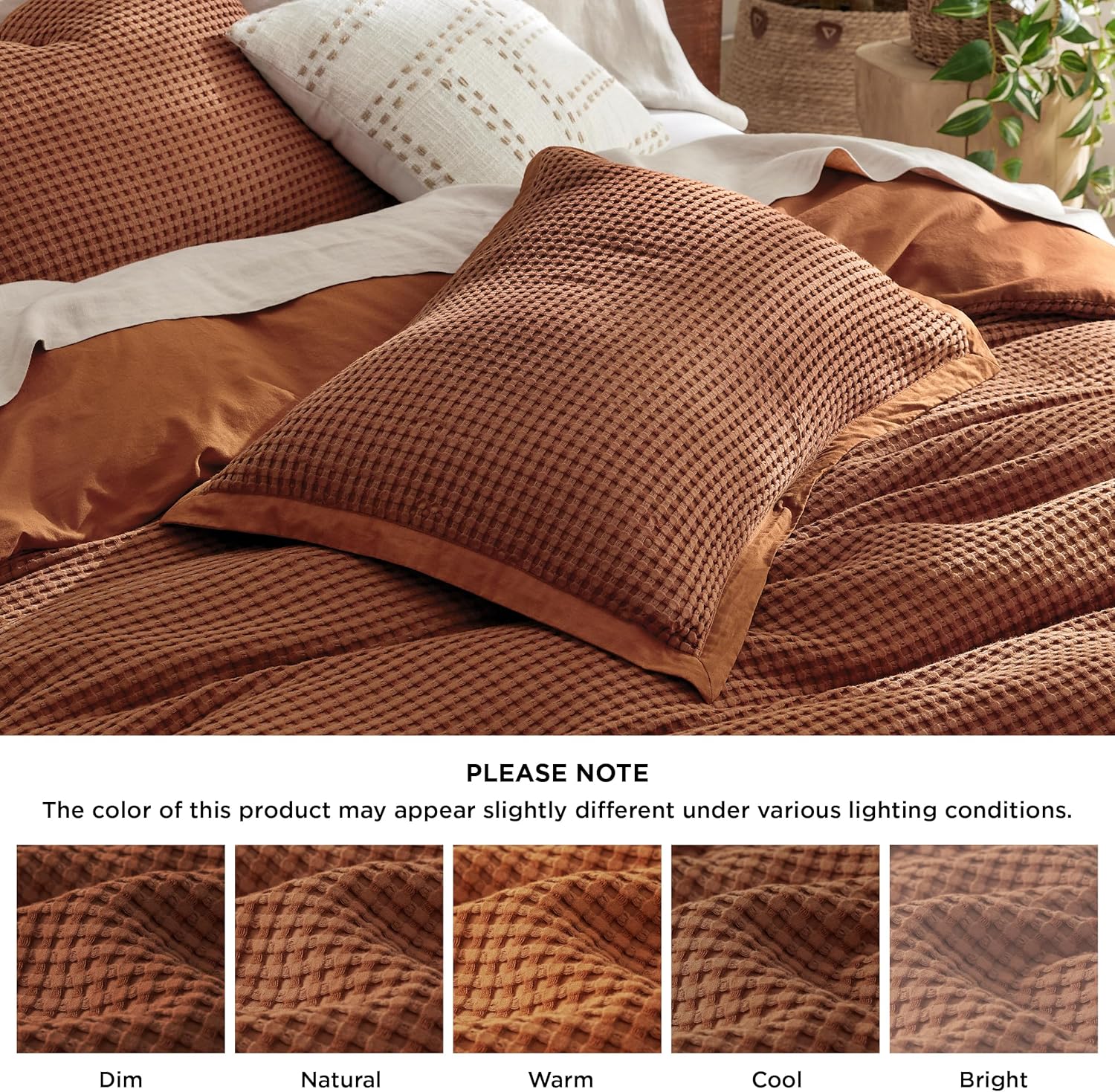 GentleSoft® Cooling Waffle Duvet Cover Set