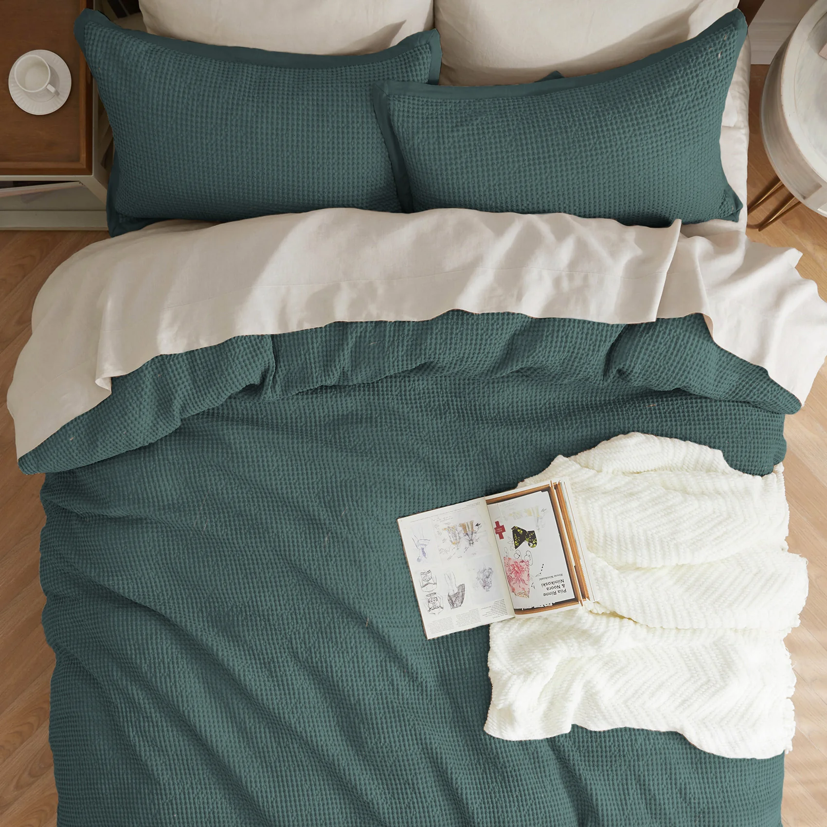 GentleSoft® Cotton Waffle Weave Duvet Cover Set