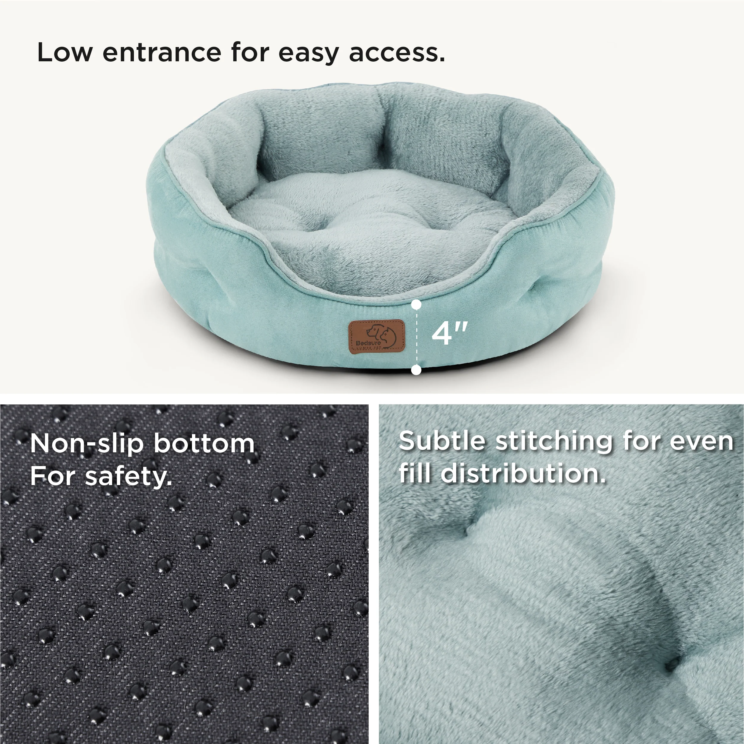 Solid Round Pet Bed
