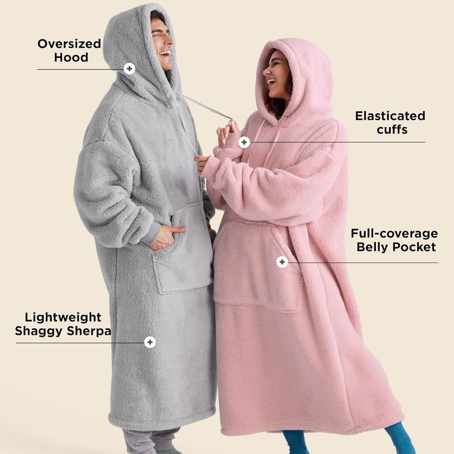 GentleSoft® Ultra Soft Long Shaggy Sherpa Hooded Blanket