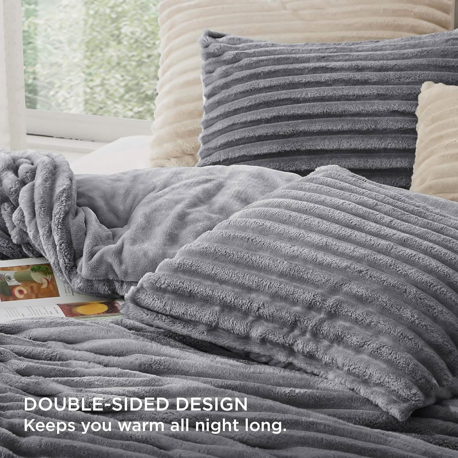 GentleSoft® Striped Flannel Comforter Set