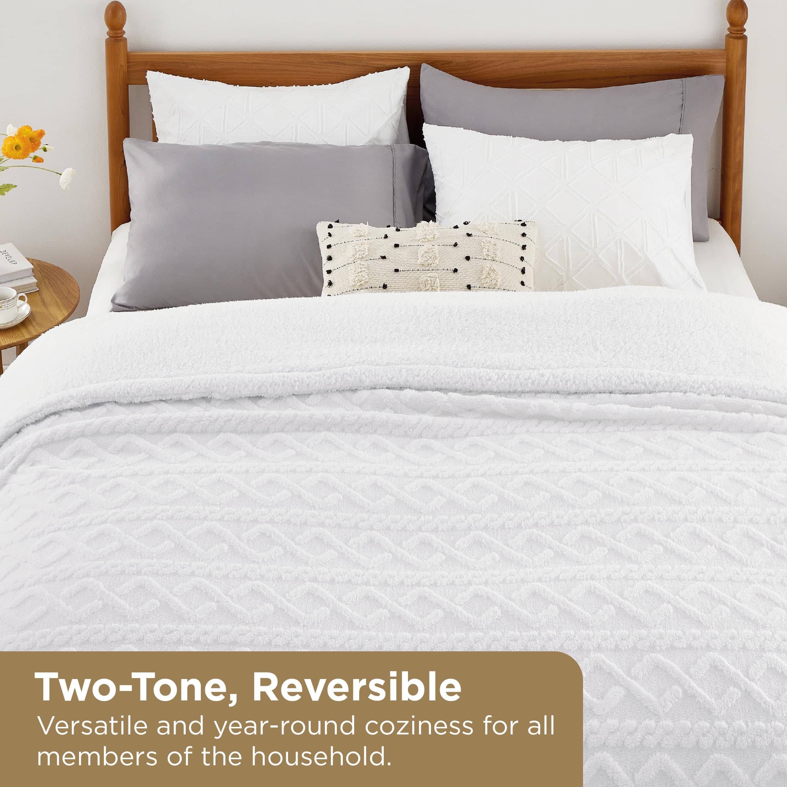 GentleSoft® Sherpa Throw Blanket For Couch