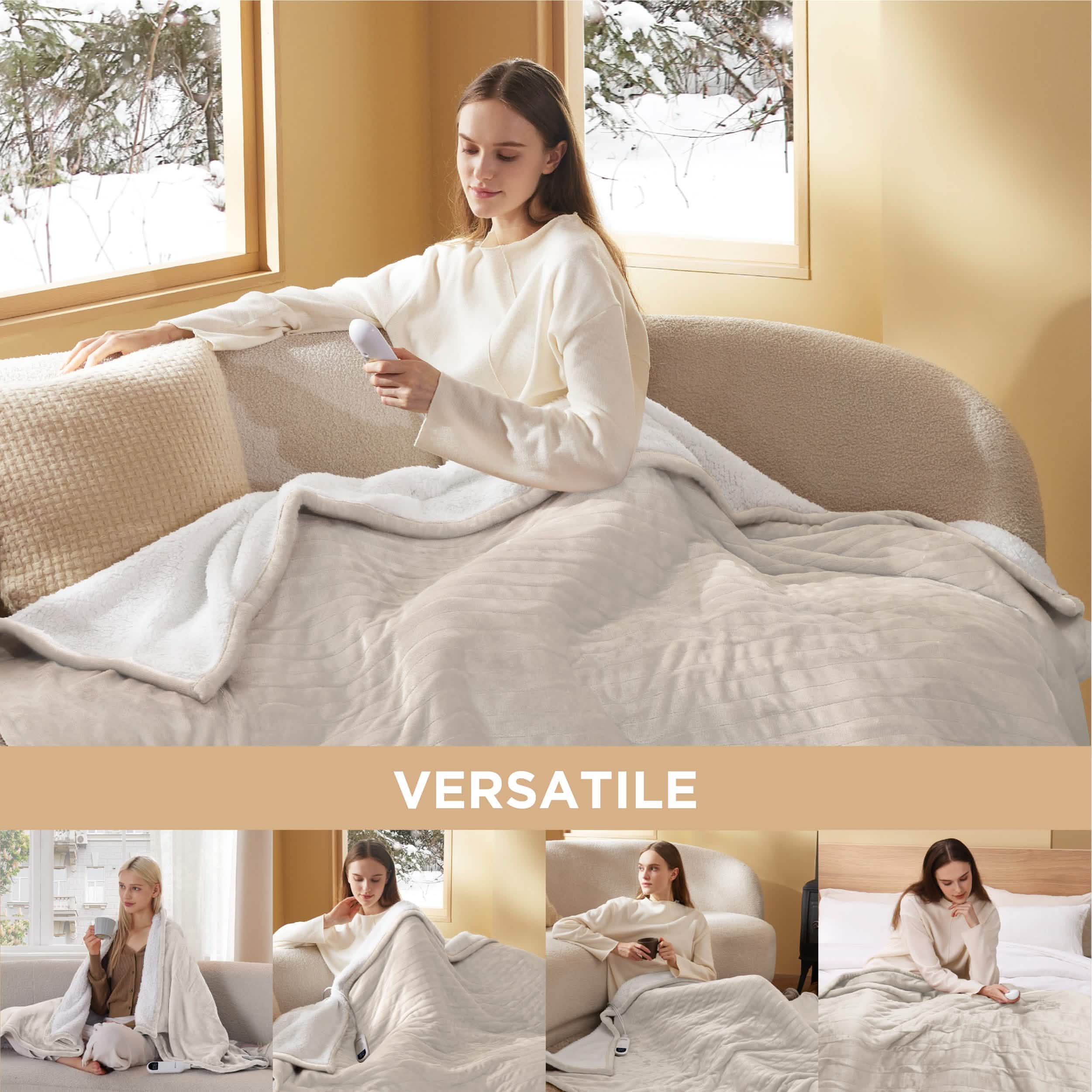 GentleSoft® Solid Flannel Heated Blanket