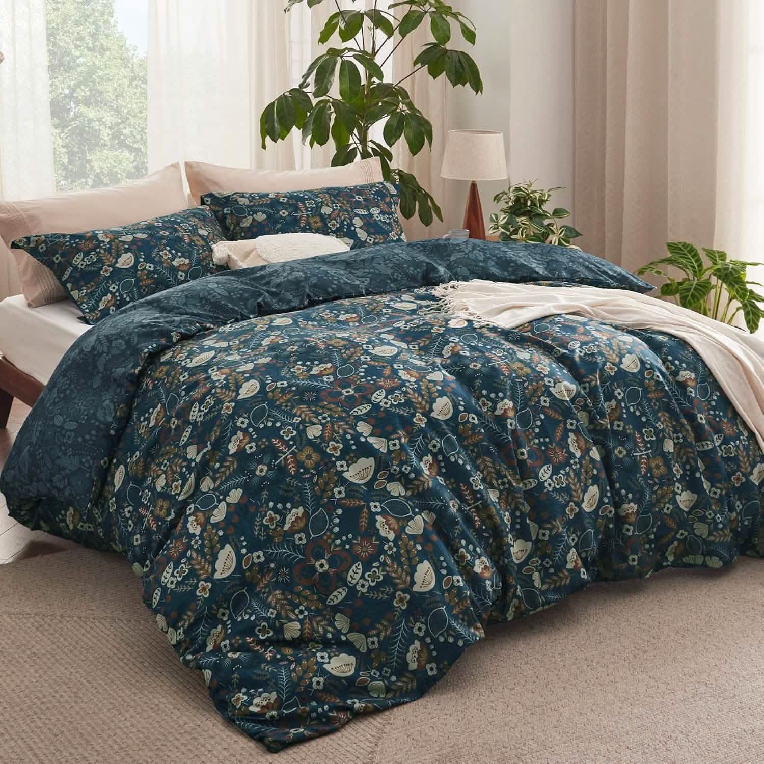 GentleSoft® Reversible Floral Duvet Cover Set