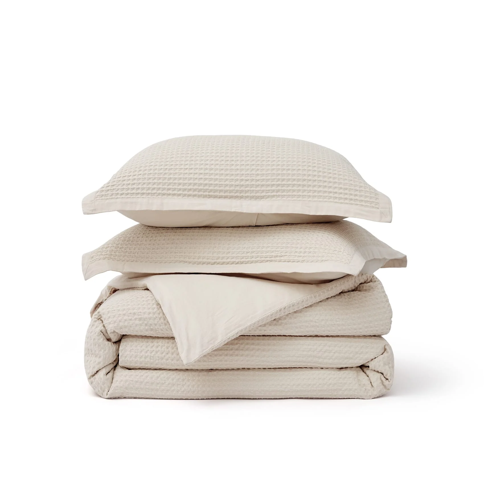 GentleSoft® Cotton Waffle Weave Duvet Cover Set