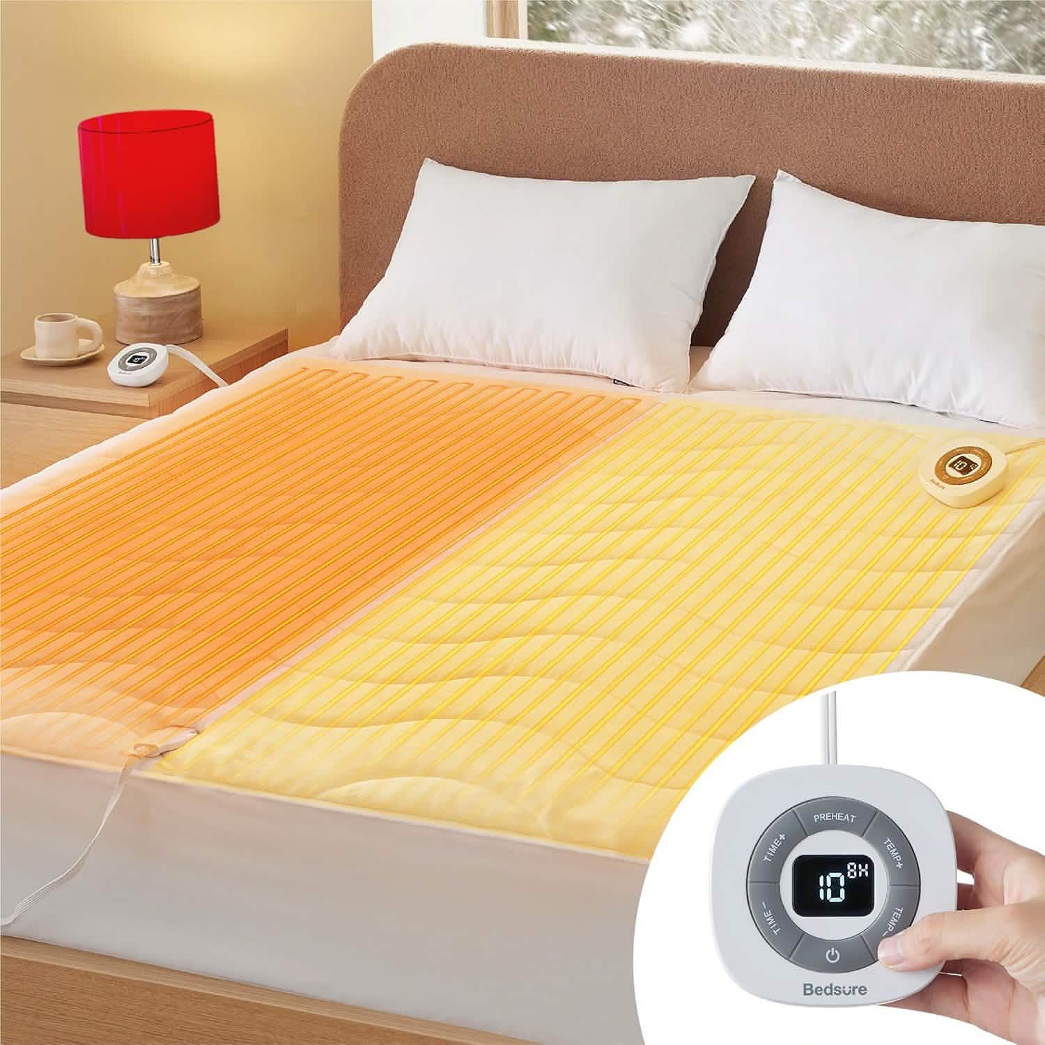 GentleSoft® Coral Fleece Heated Mattress Pad