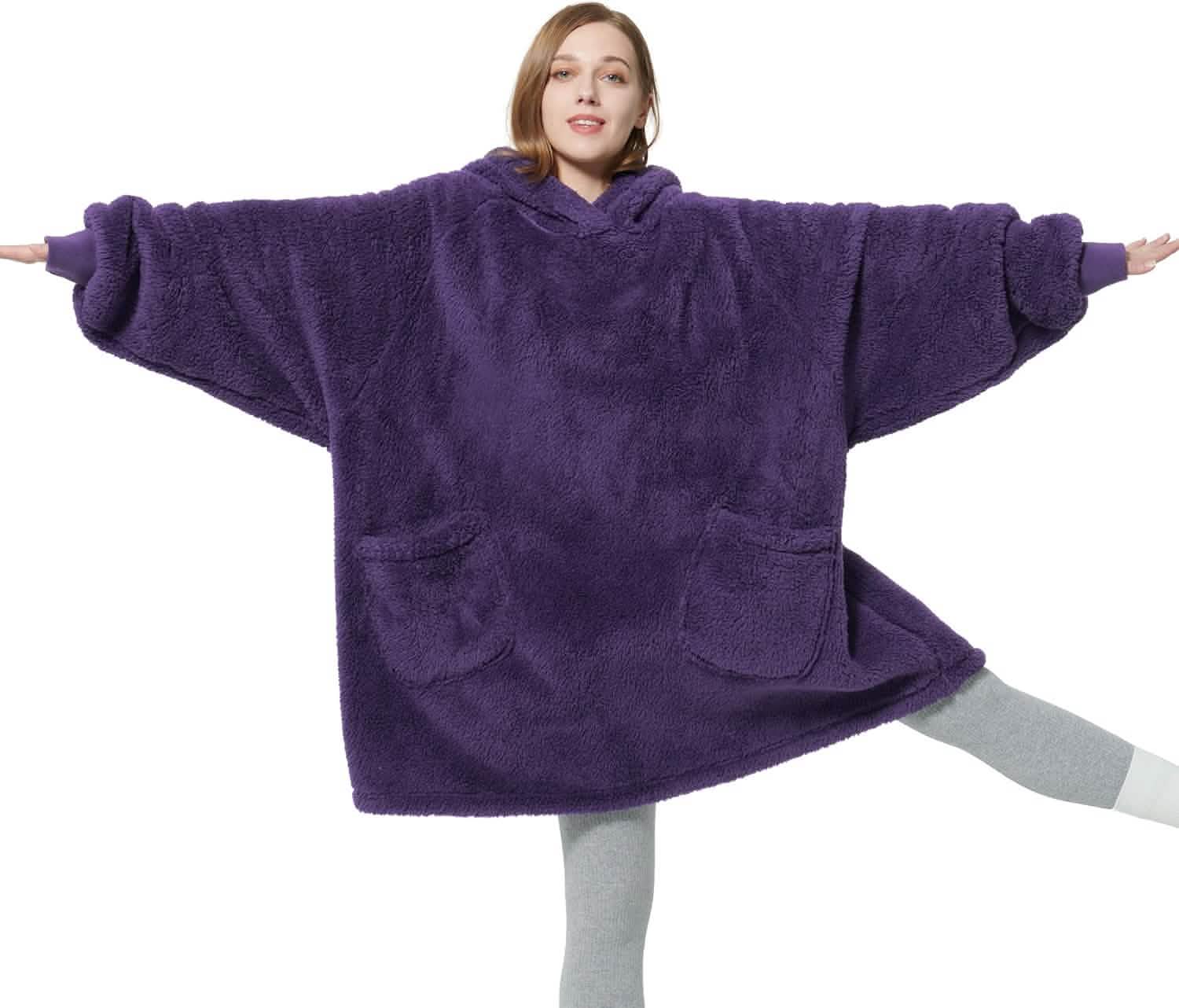 GentleSoft® Shaggy Sherpa Blanket Hoodie