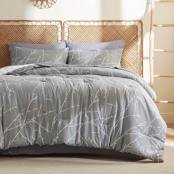 GentleSoft® Tree Branch Floral Pattern Bed-in-a-Bag