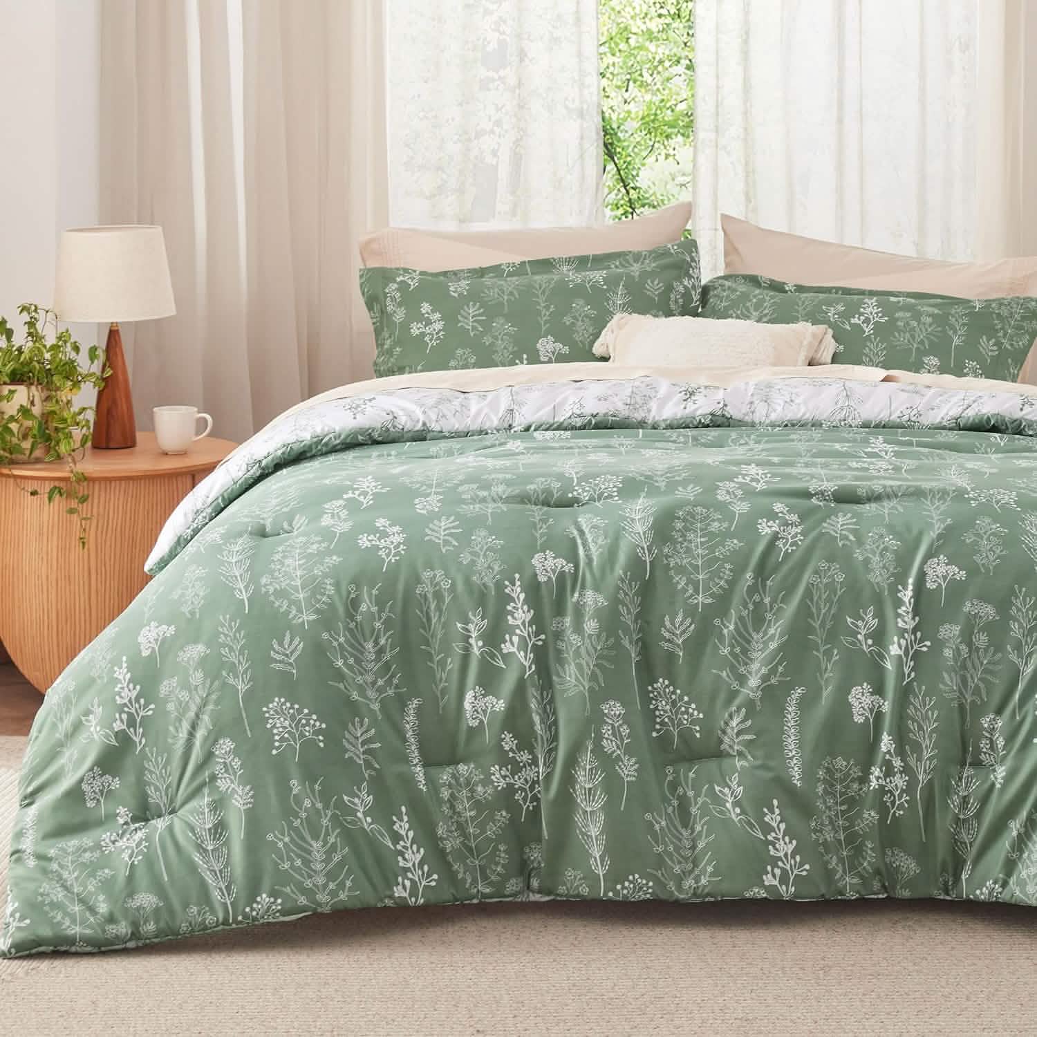 GentleSoft® Reversible Floral Print Comforter Set-2