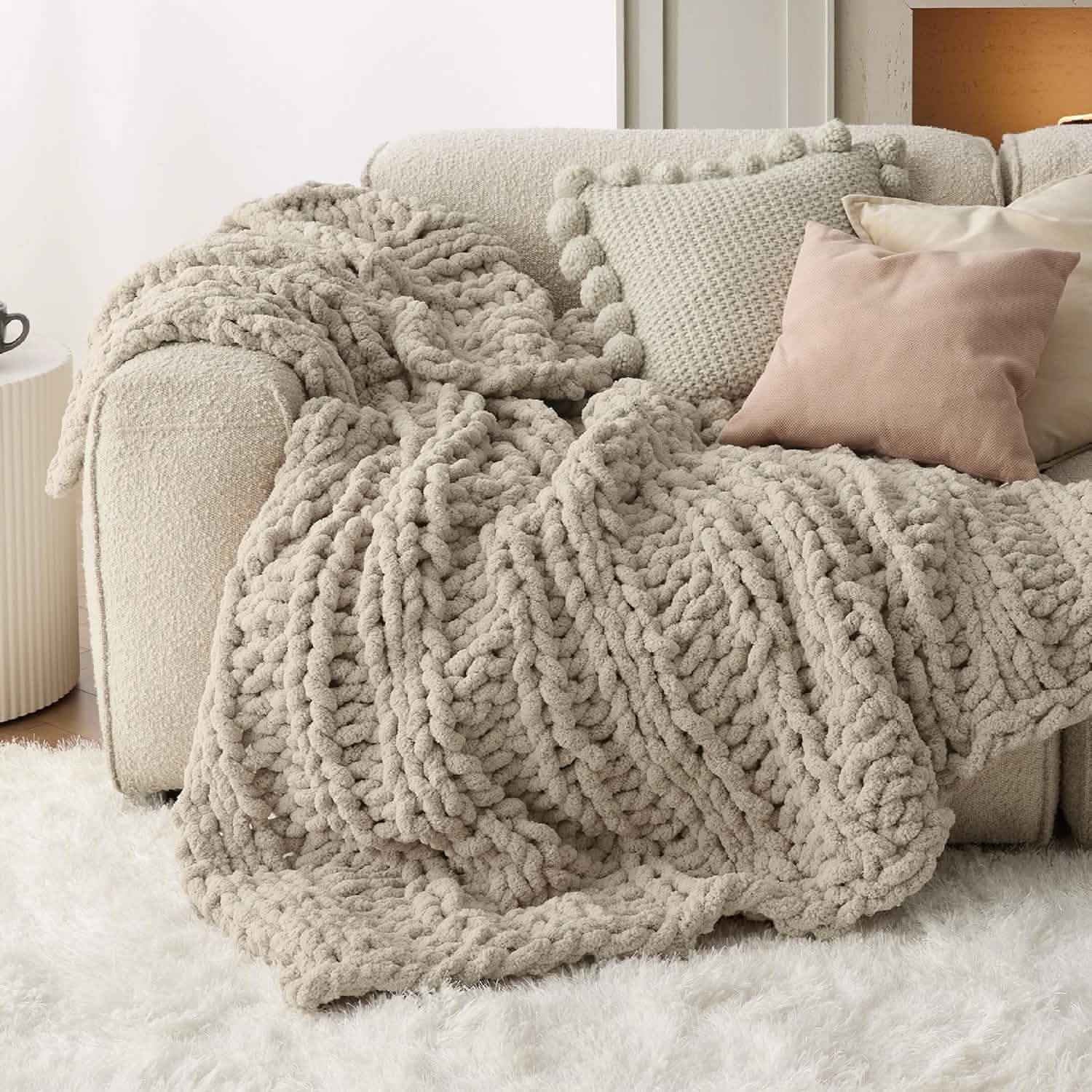 GentleSoft® Chunky Knit Chenille Blanket