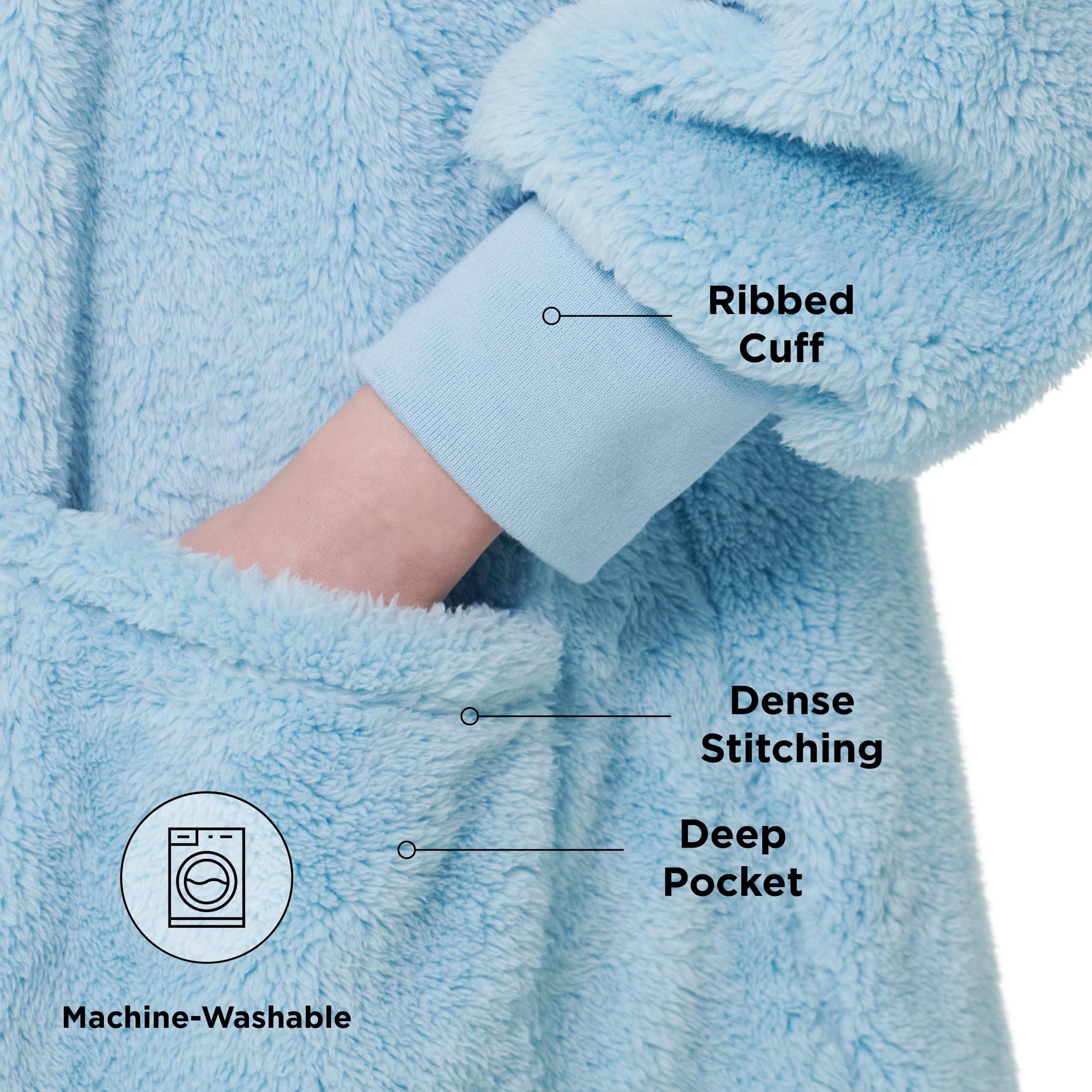 GentleSoft® Shaggy Sherpa Blanket Hoodie