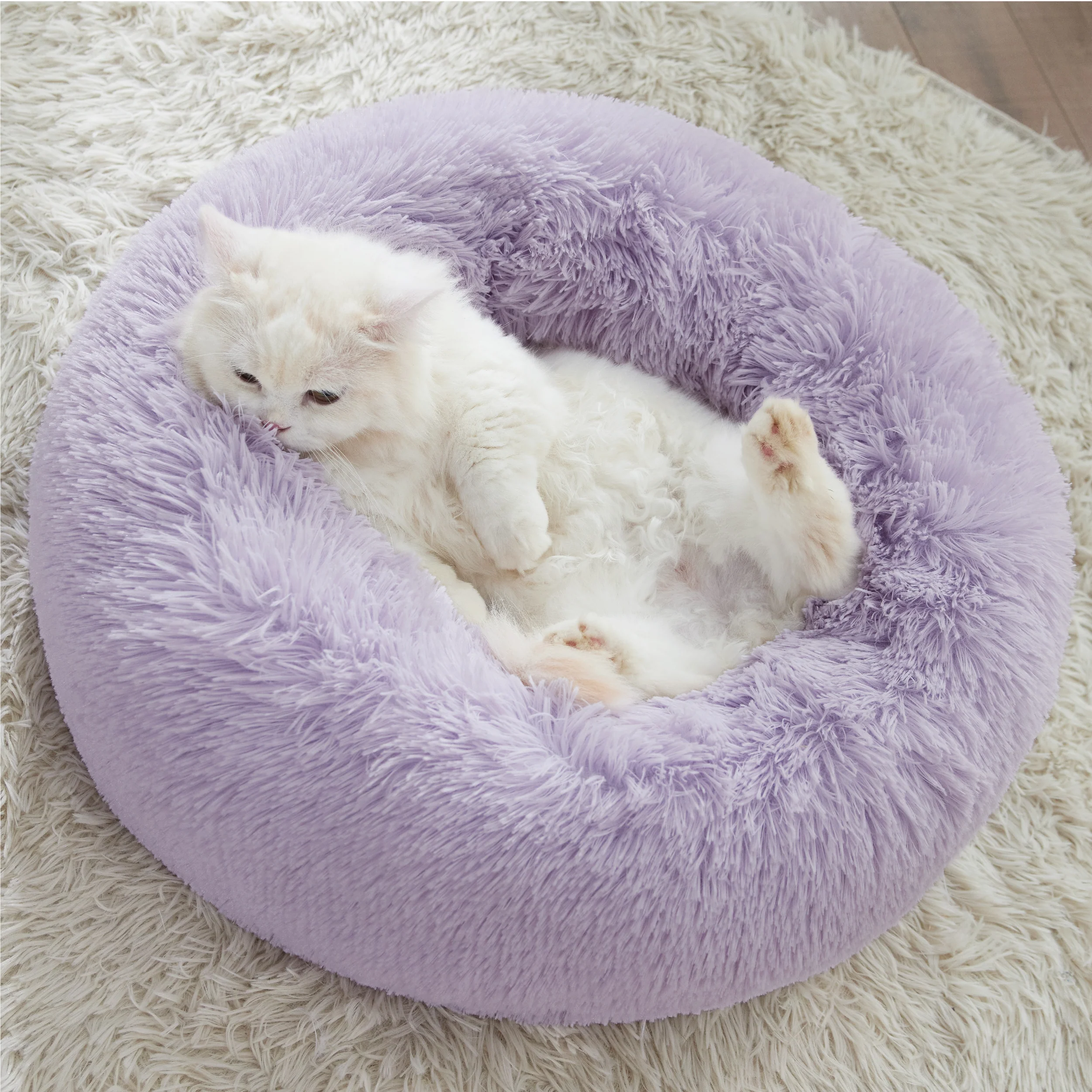 Calming Donut Bed for Dogs and Cats