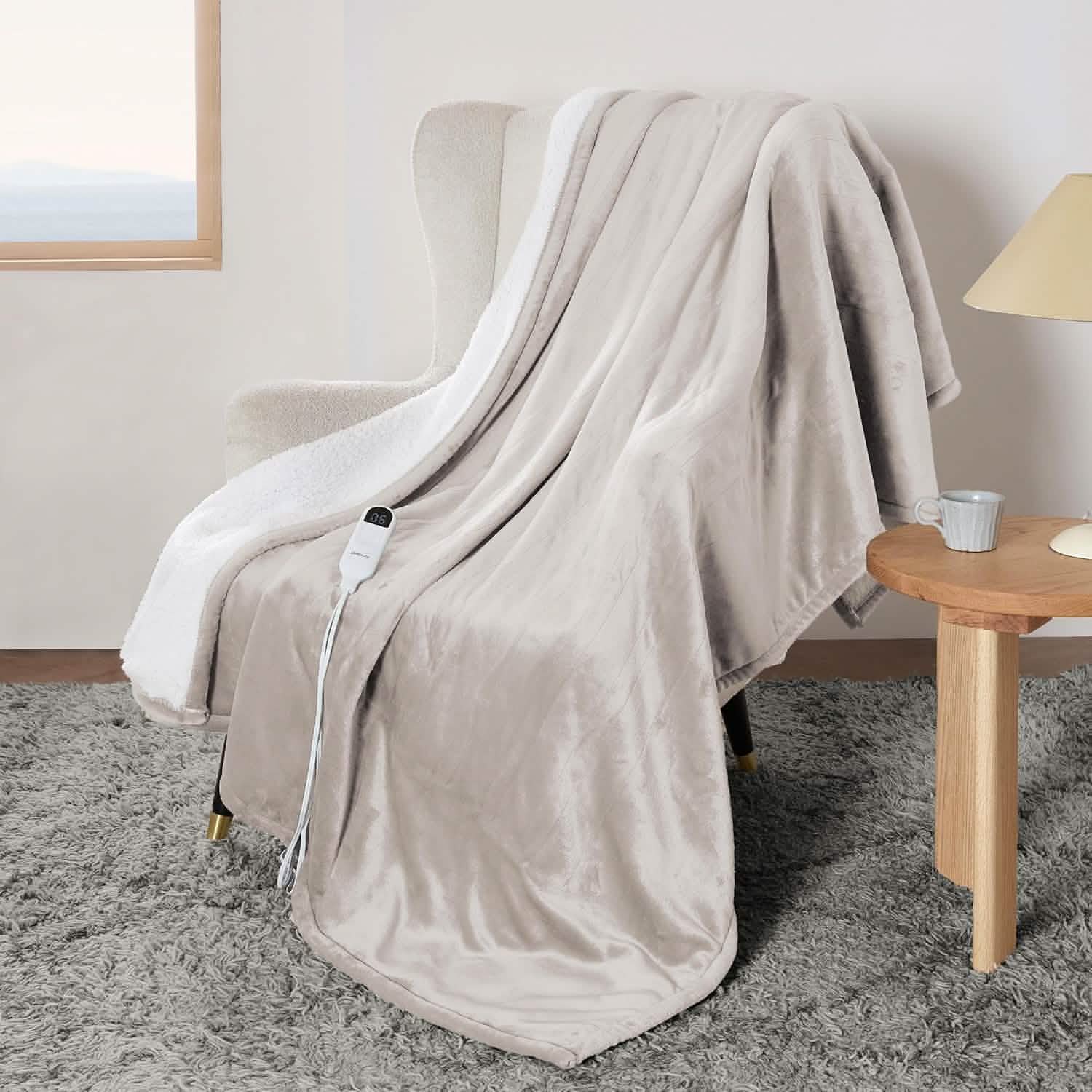GentleSoft® Solid Flannel Heated Blanket