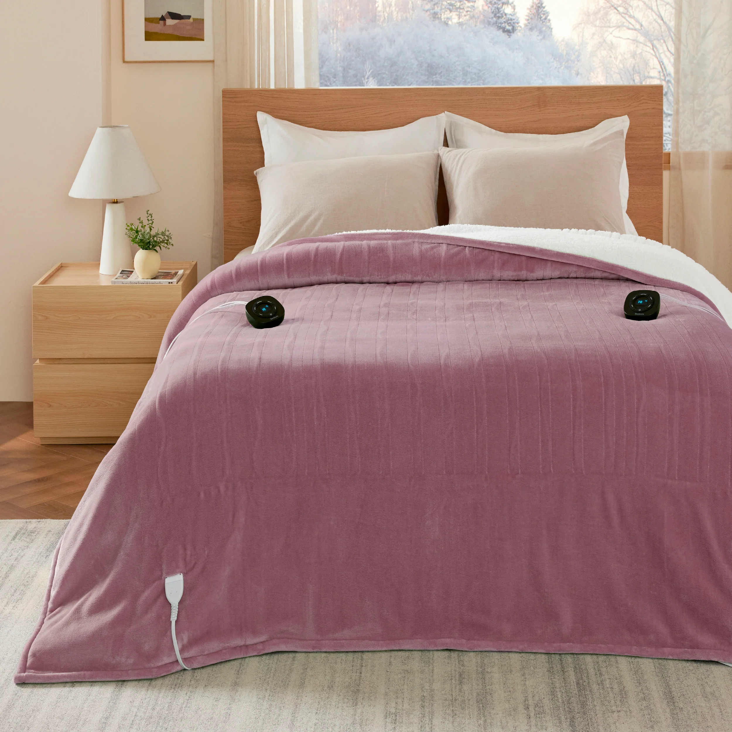 GentleSoft® Solid Flannel Heated Blanket
