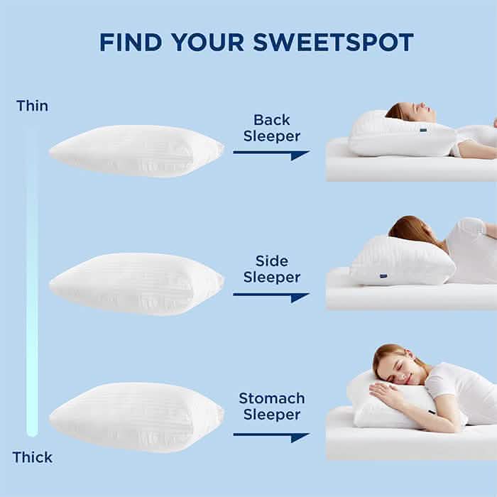 GentleSoft® Adjustable Layer Loft Cotton Cover Pillows 2pk