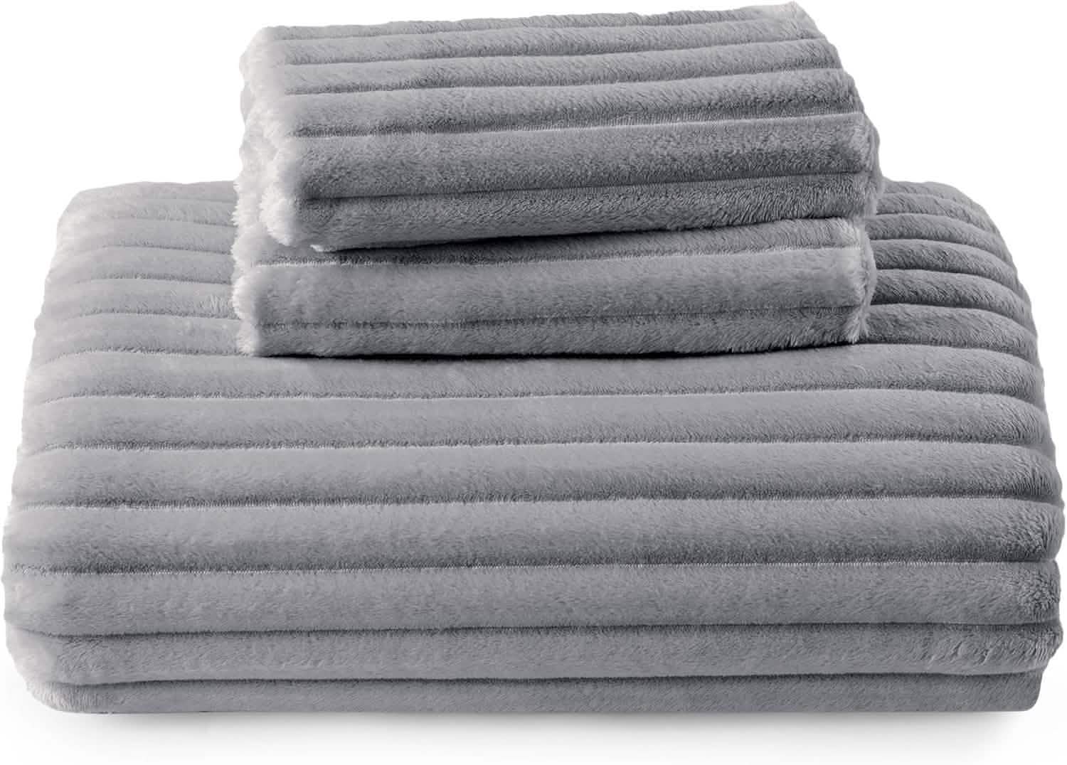 GentleSoft® Striped Flannel Duvet Cover Set