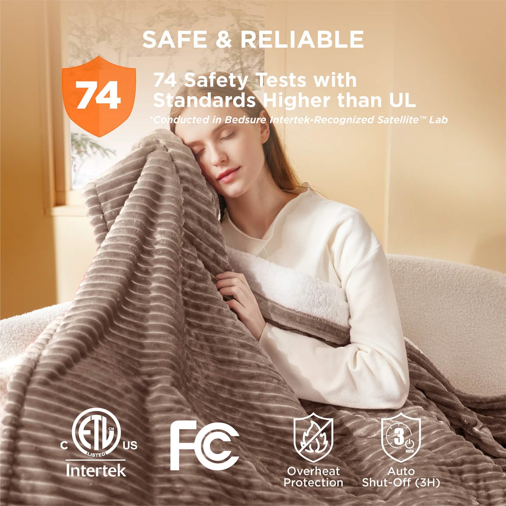GentleSoft® Ribbed Heated Blanket