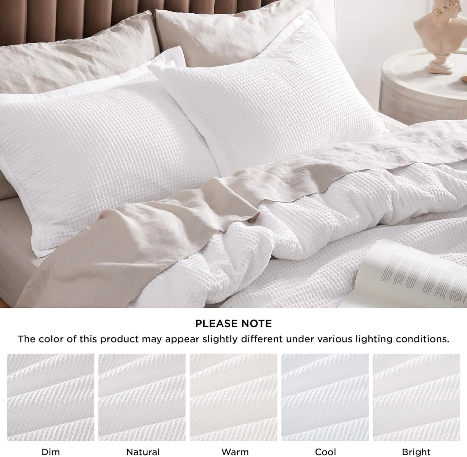 GentleSoft® Cotton Waffle Weave Duvet Cover Set