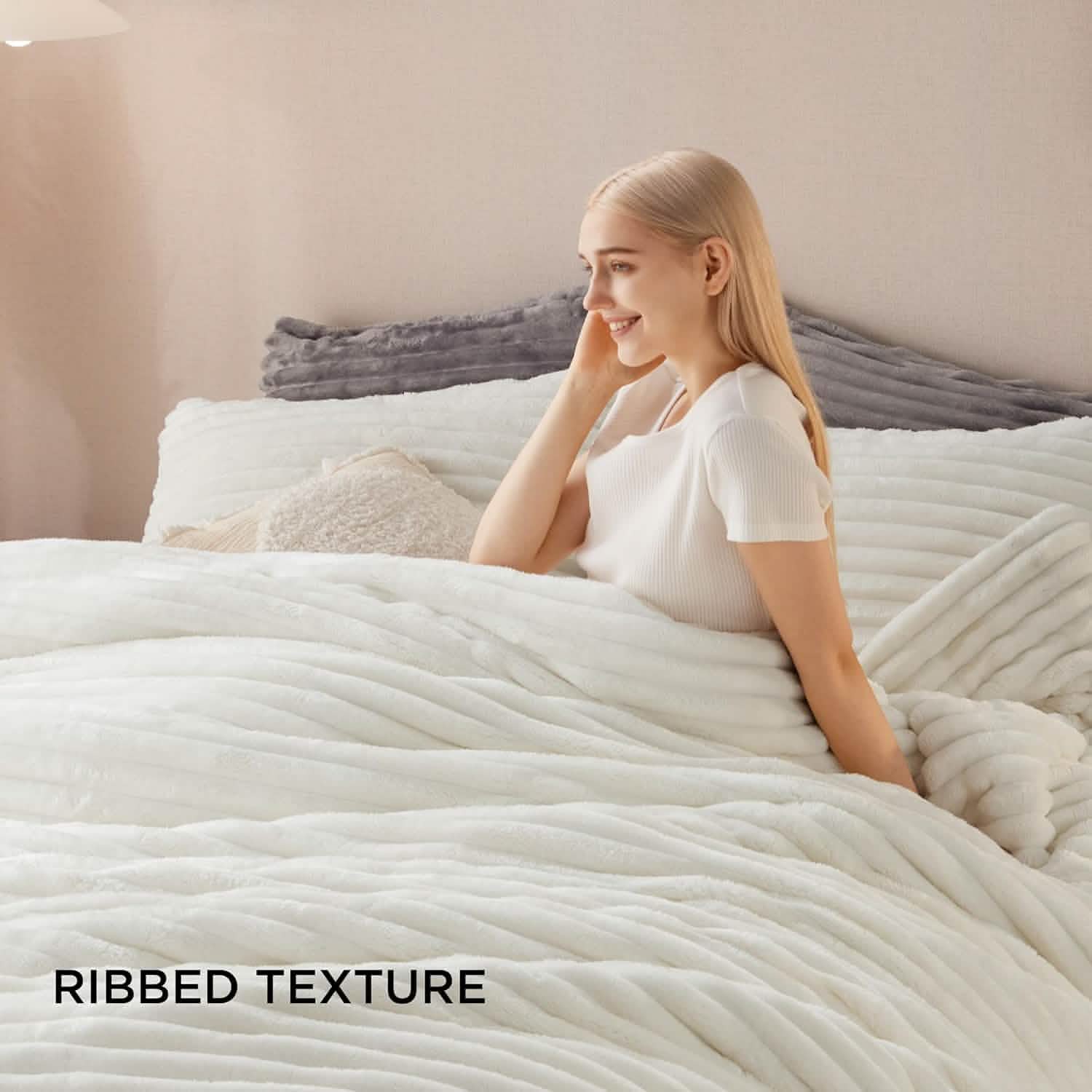 GentleSoft® Striped Flannel Comforter Set