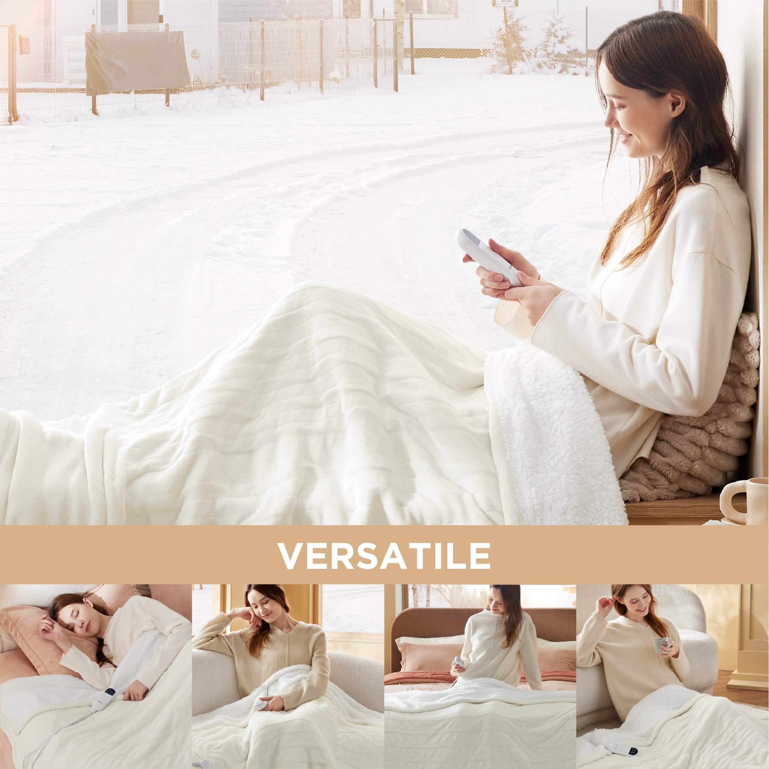 GentleSoft® Solid Flannel Heated Blanket