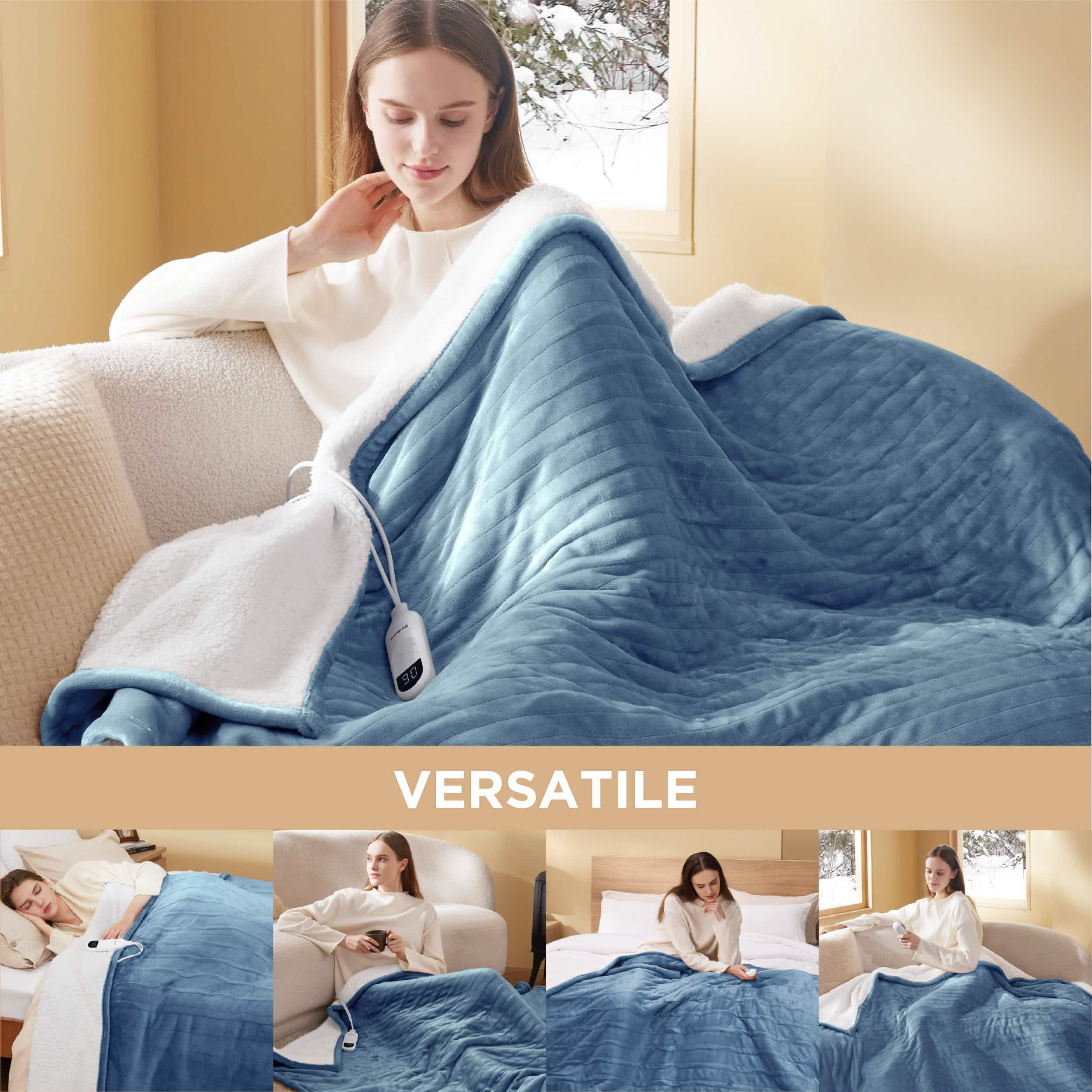 GentleSoft® Solid Flannel Heated Blanket