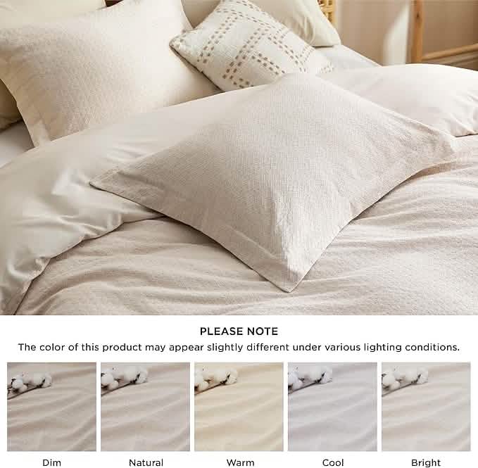 GentleSoft® 100% Cotton Diamond Jacquard Duvet Cover Set