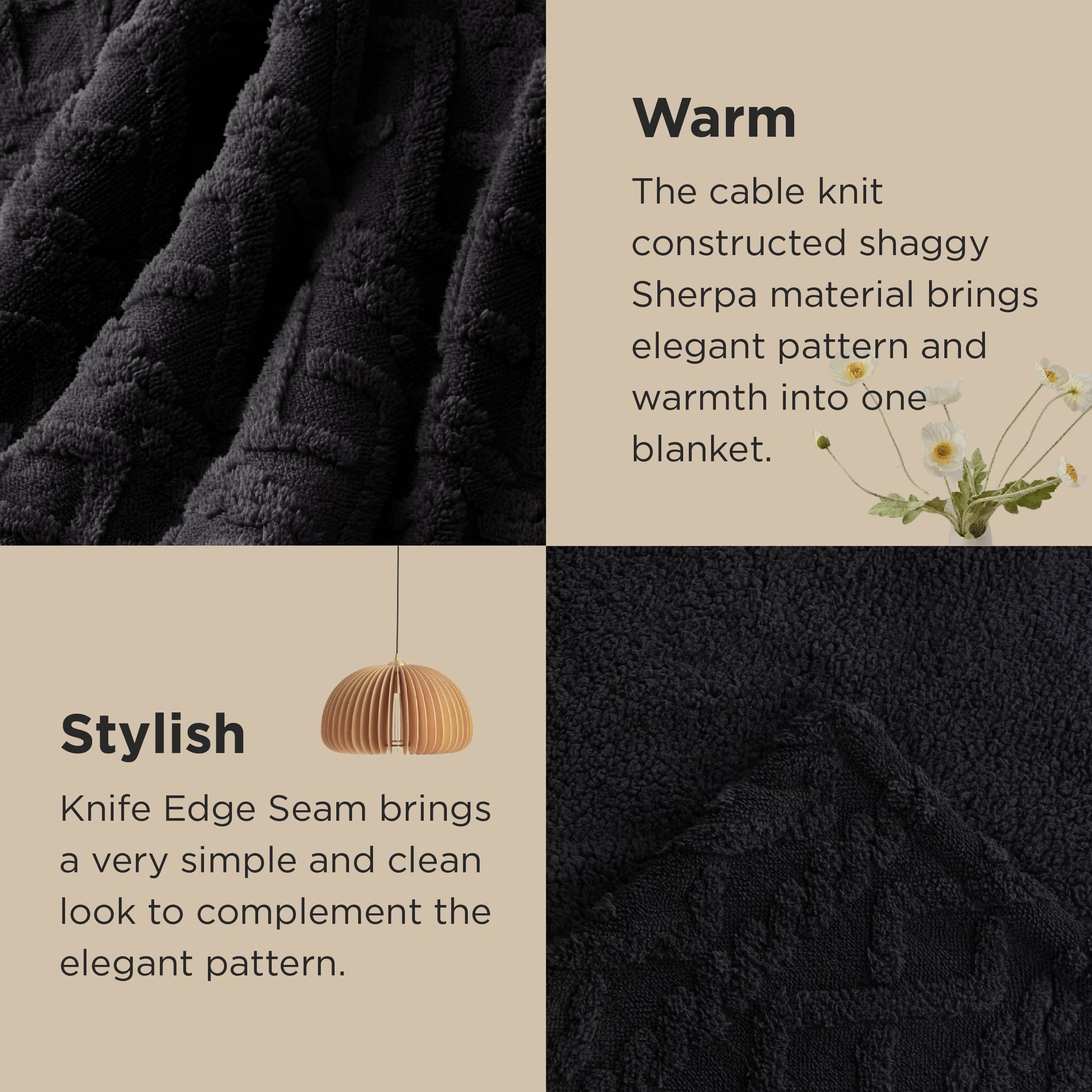 GentleSoft® Sherpa Throw Blanket For Couch