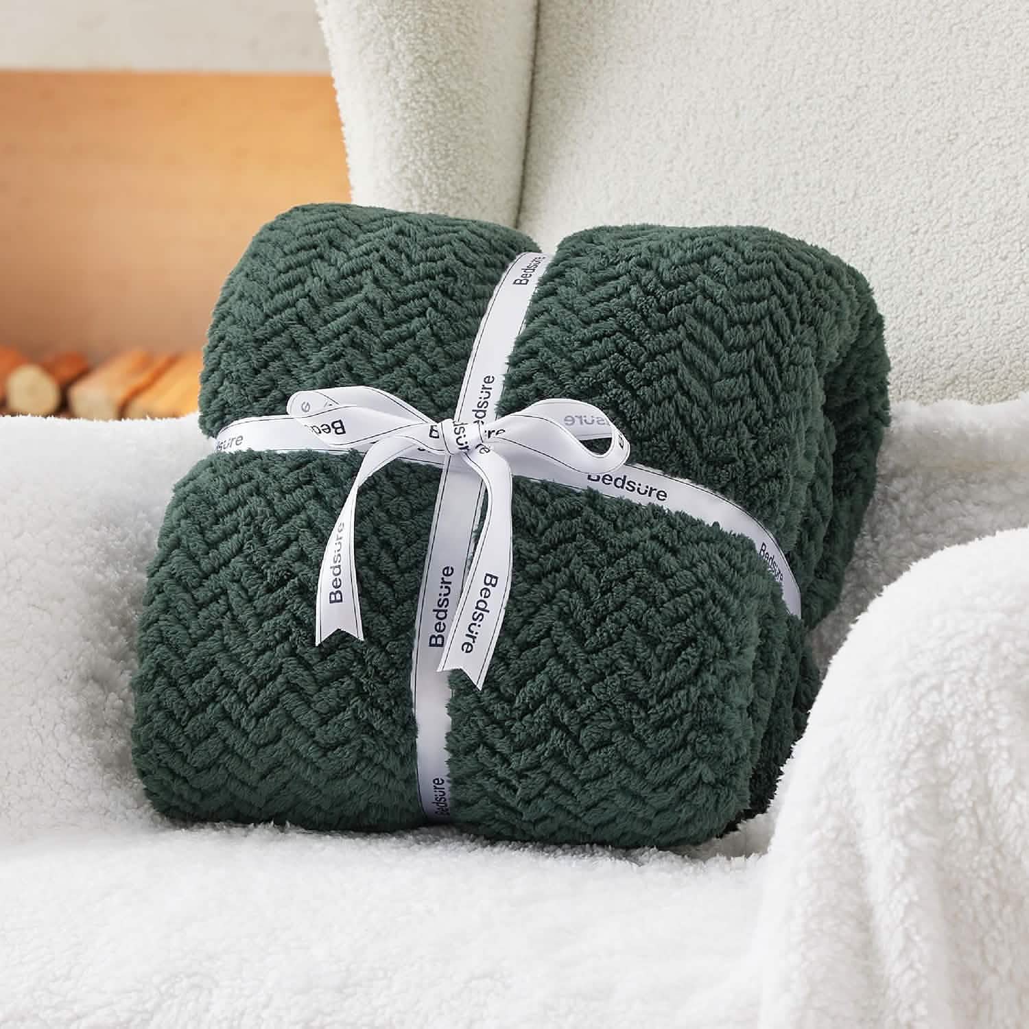 GentleSoft® Chevron Sherpa Fleece Blanket